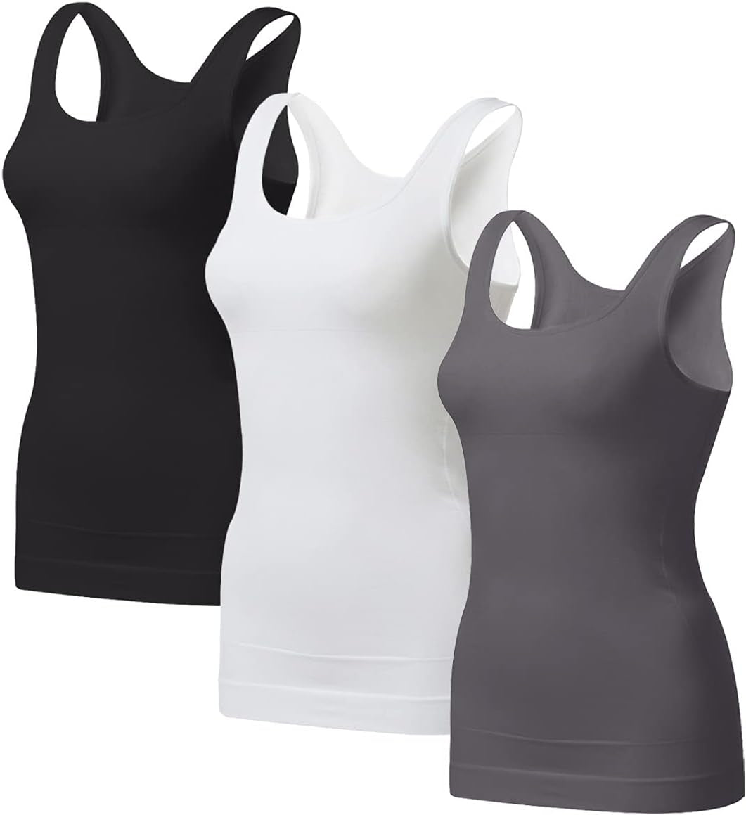 Women'S Tummy Control Shapewear Tank Tops - Seamless Body Shaper Compression Top