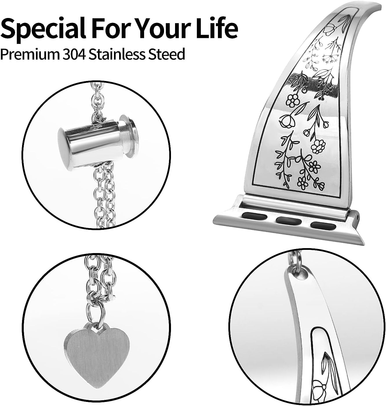 Compatible with Apple Watch Band 38Mm 40Mm 41Mm 42Mm 44Mm 45Mm,Stainless Steel Bangle Bracelet Band for Iwatch Series