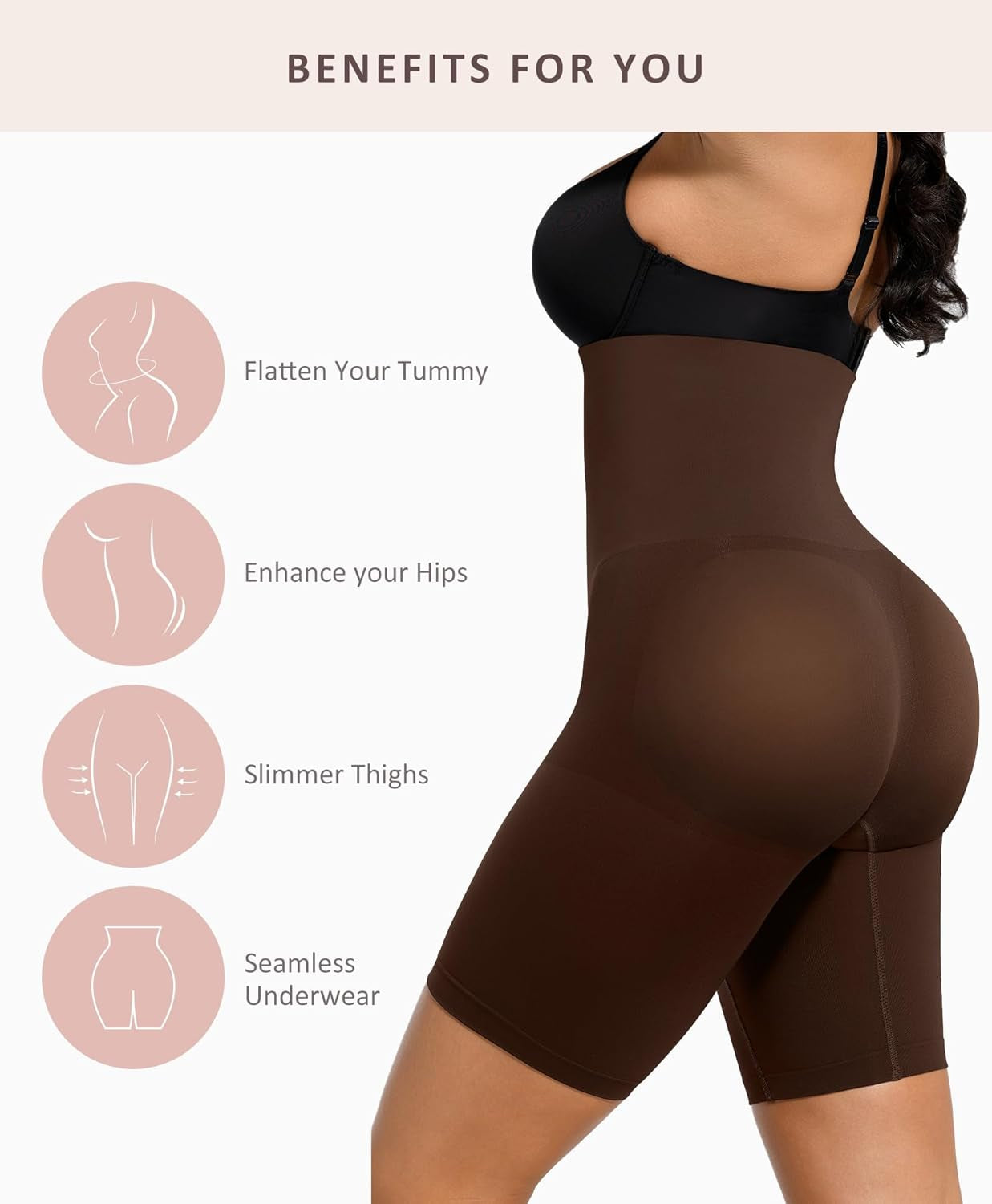 Tummy Control Shapewear for Women High Waist Body Shaper Shorts Butt Lifting Control Panties