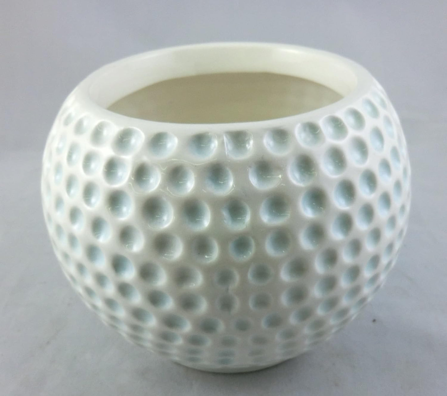 Ceramic Golf Ball Planter or Flower Arrangement Vase, 3-3/4-Inch