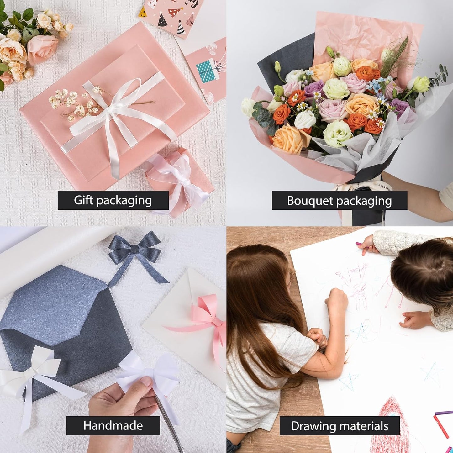 Christmas Wrapping Paper,Pink Matte Wrapping Paper,Solid Color Pearly-Lustre Paper,Gift Wrapping Paper,Perfect for Wedding,Valentine'S Day,Birthday,Christmas,Baby Shower (17 Inches X 32.8 Feet)