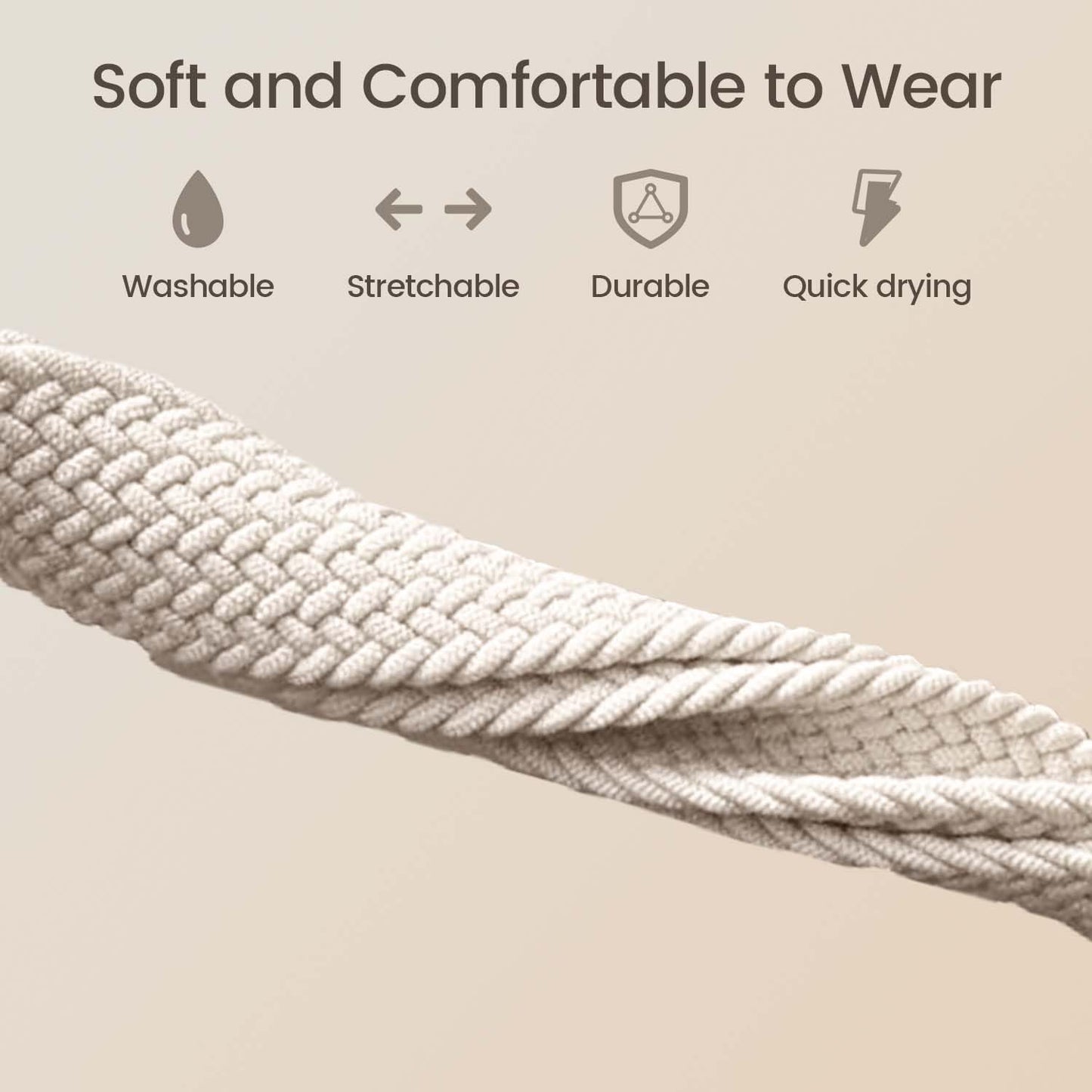 Braided Nylon Solo Loop Band - with Apple Watch Band 40Mm 44Mm 45Mm 38Mm 41Mm 42Mm 49Mm Women/Men, Adjustable Stretchy Bands Sport Wristband for Iwatch Series 9/8/7/6/5/4/3/2/1/Se/Ultra/Ultra 2