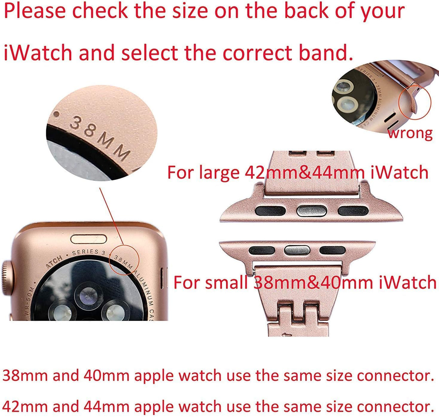 Bands Compatible with Apple Watch Band 38Mm 40Mm 41Mm 42Mm 44Mm 45Mm Iwatch SE Series 9/8/7/6/5/4/3/2/1 Women Dressy Jewelry Stainless Steel Accessories Wristband Strap