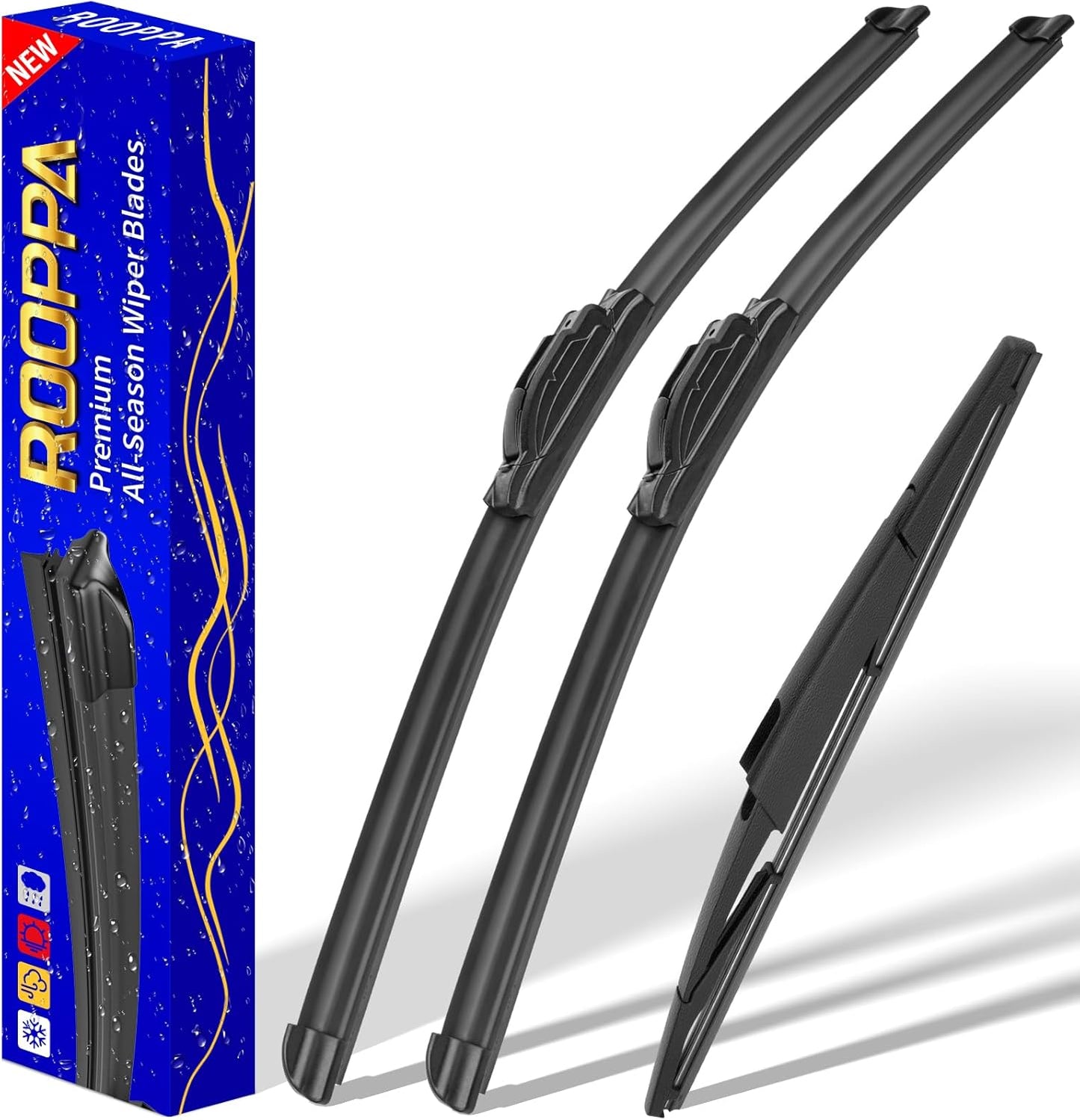 3 Wipers Replacement for 2012-2016 Honda CRV CR-V, Windshield Wiper Blades Original Equipment Replacement - 26"/16"/13" (Set of 3) U/J HOOK