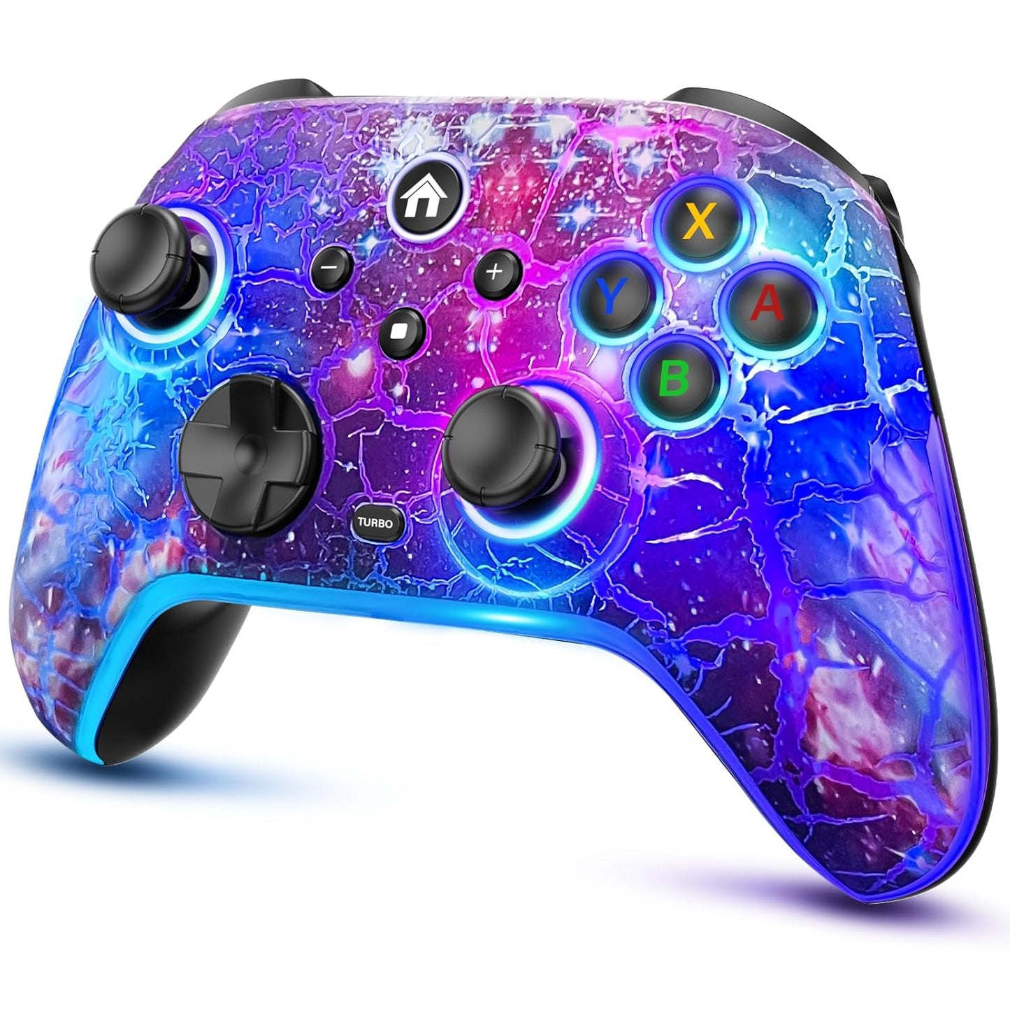 Wireless Switch Controllers for Nitendo Switch/Oled/Lite, 1200Mah Switch Pro Controller with 10 Color Light Modes, Rechargeable Switch Turbo Control with Turbo, Vibration, 6-Axis Gyro, Wake Up