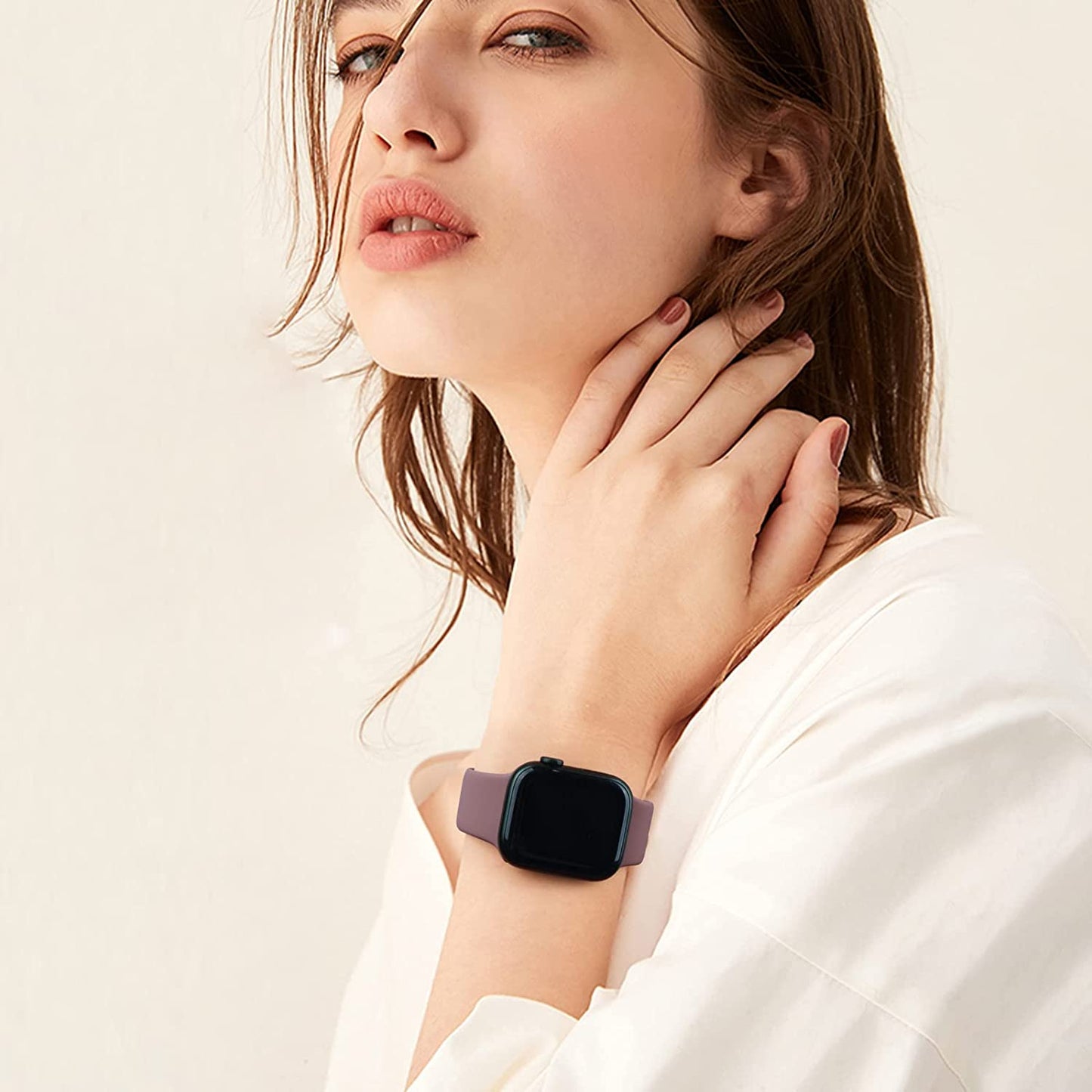 Band for Apple Watch Series 8 SE 7 6 5 4 3 2 1 45/41/40/44/38/42Mm Women Men Soft Replacement Silicone Band for Iwatch