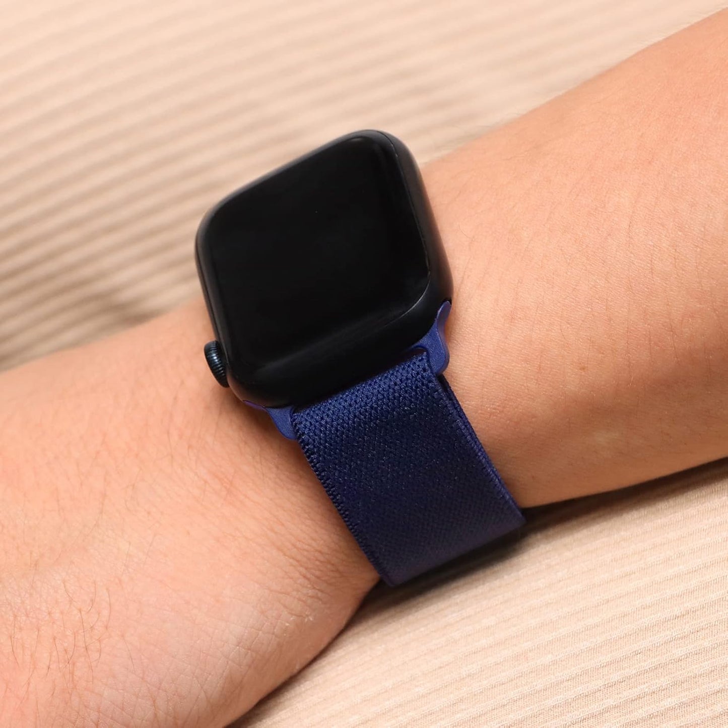 Stretchy Nylon Solo Loop Band Compatible with Apple Watch Band 49/45/44/42Mm 38/40/41Mm, Adjustable Braided Sport Elastic Wristbands Women Men Strap for Iwatch Series Ultra SE 8/7/6/5/4/3/2/1