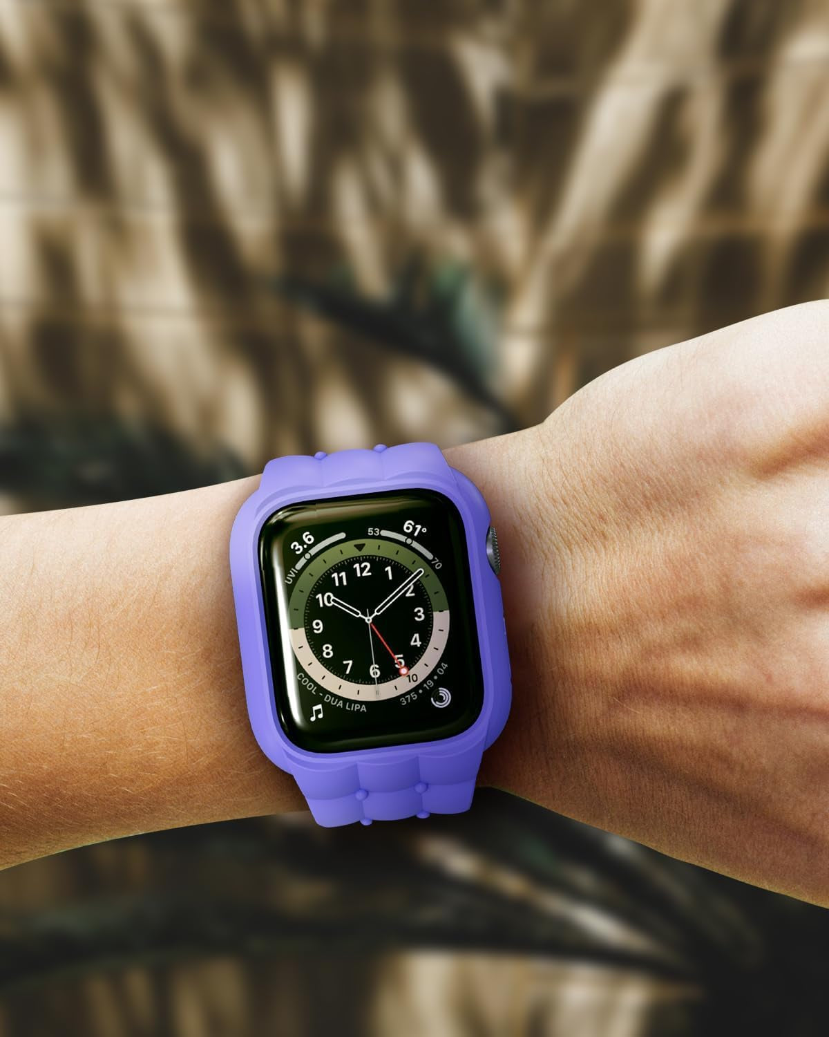 Sports Silicone Band with Bumper Case Compatible with Apple Watch Band 44Mm 45Mm for Women, Rugged Wrist Strap Replacement for I-Watch Bands for Women Series 9 8 7 6 5 4 SE