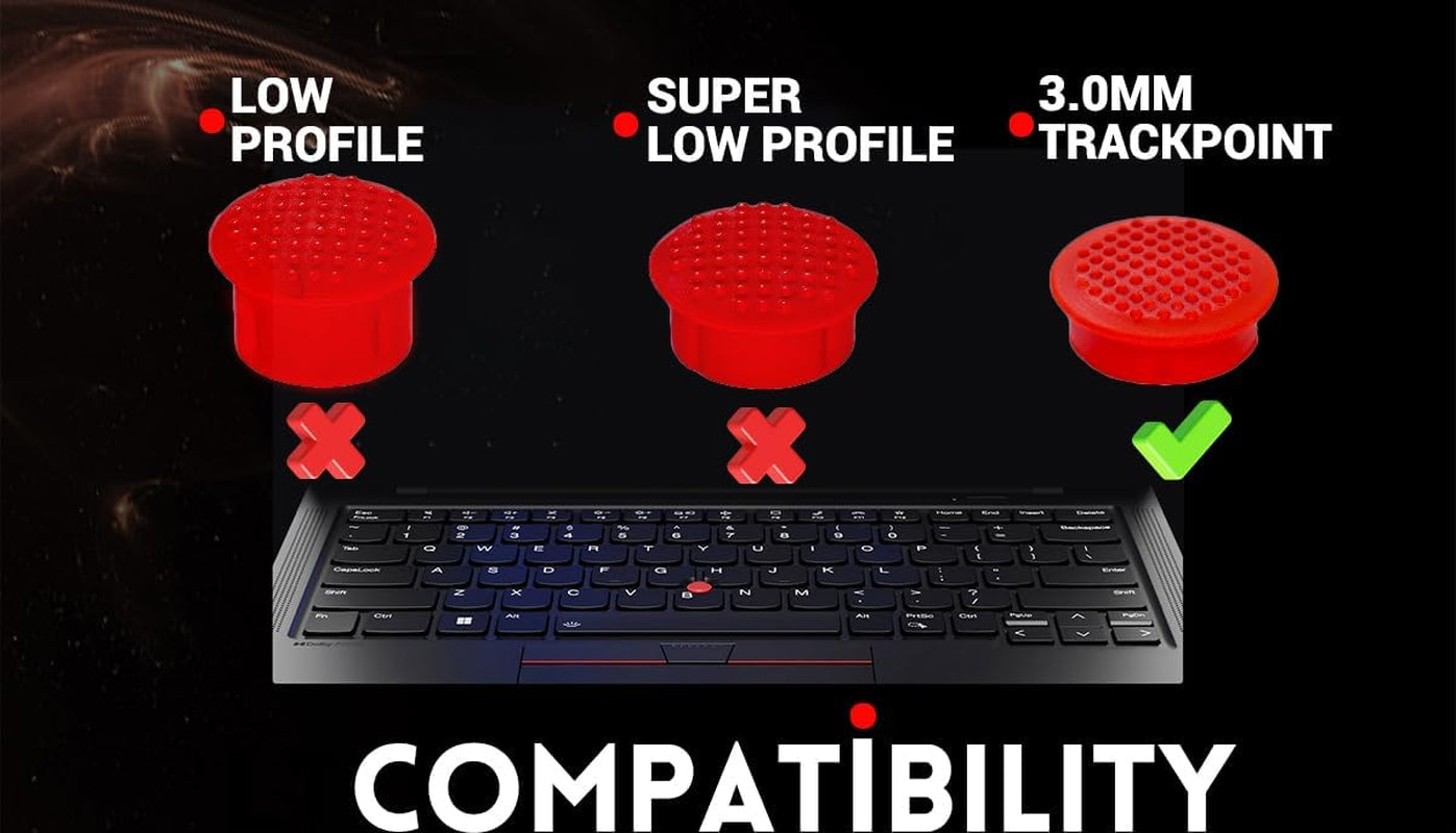 3PCS Trackpoint Caps 3.0Mm Red for Lenovo Thinkpad T14S Gen 2,3,4|T14 Gen 4,3|T16 Gen 2,1|L13 Gen 2,3,4|L13 Yoga Gen 2,3,4|L14 Gen 1,2,3,4|L15 Gen 1,2,3,4、Check Compatibility on Description