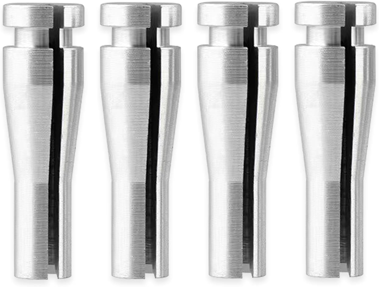 4 PCS Automotive Door Latch Cable Repair Combo Kit, 1.43" X 0.3" Metal Standard Terminal Locking Cam, Multi-Function Accessories, Compatible with Ford F-Series F150 F250 F350 (Silver)