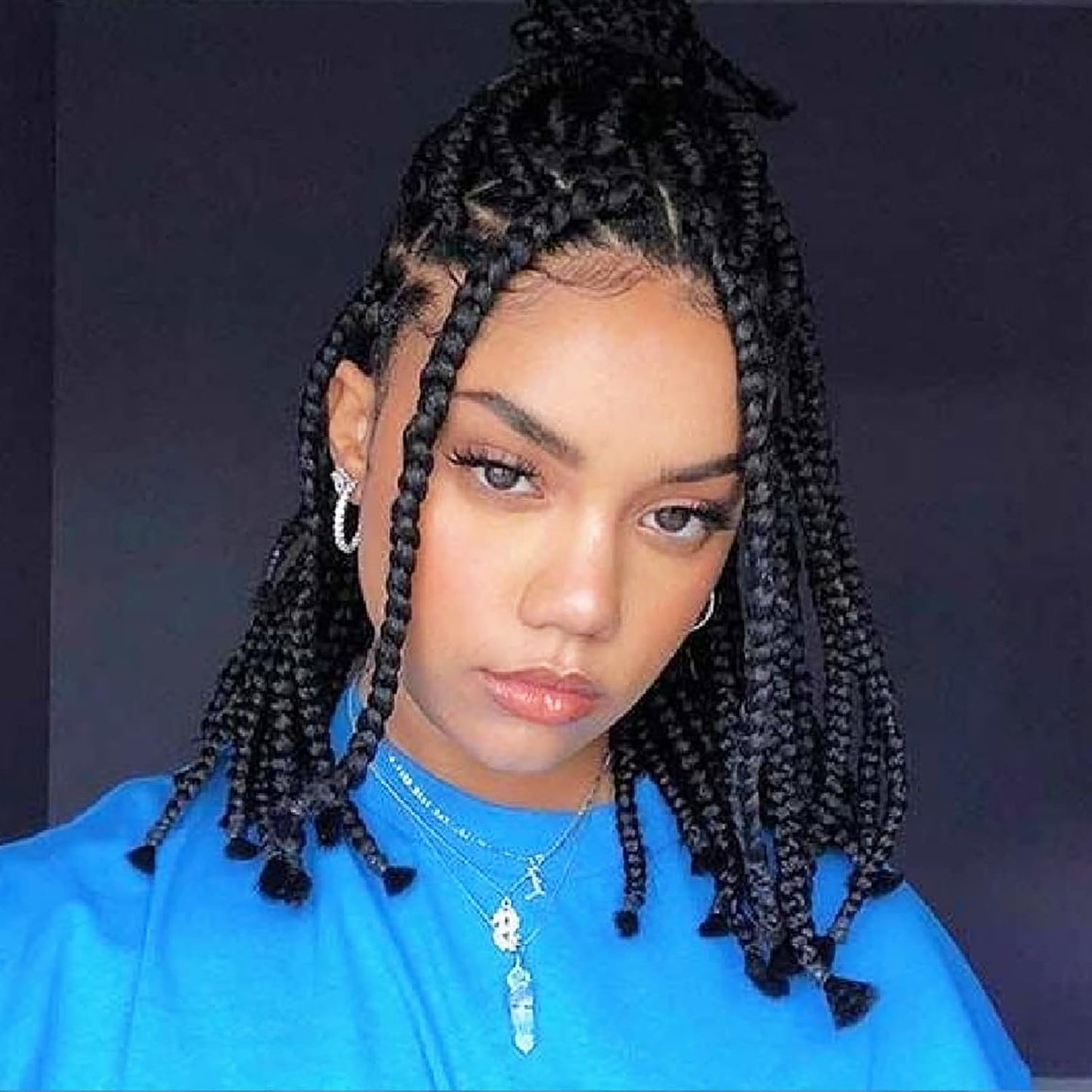 Pre Stretched Braiding Hair Long Braid 14 Inch 8 Packs Professional Braiding Hair Extensions Synthetic Crochet Twist Braids (14 Inch, T1B/30)