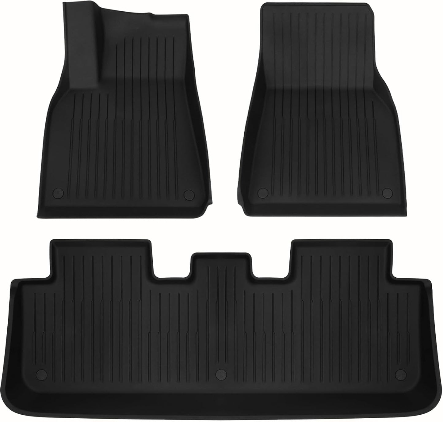 2025 Model Y Floor Mats for Tesla Model Y Accessories 2024 Floor Mats 5 Seater Mat 3 Pcs Cargo Liner Compatible with Tesla Model Y 2024 2023 2022 2021, Not Fit for New Model Y 2025 Launch Series