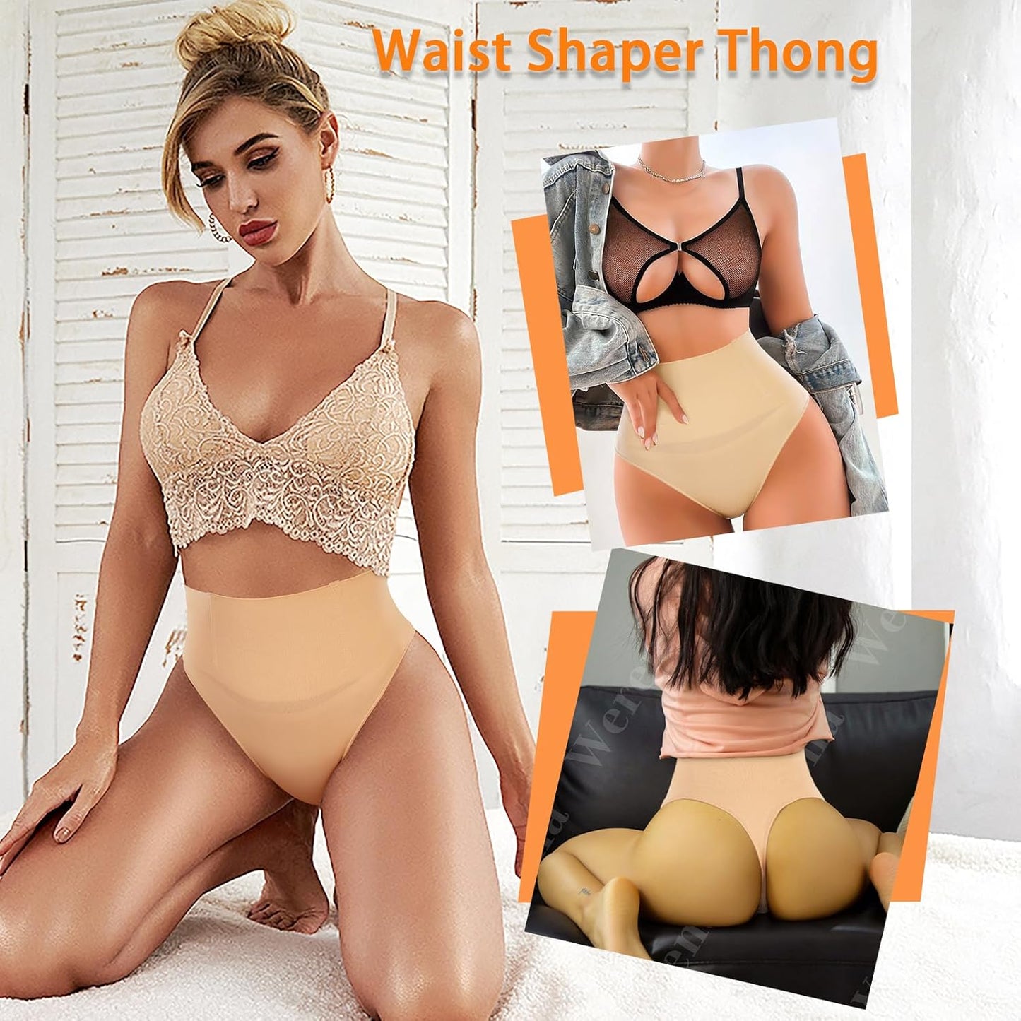 Tummy Control Thong Shapewear for Women Seamless Shaping Thong Panties Body Shaper Underwear