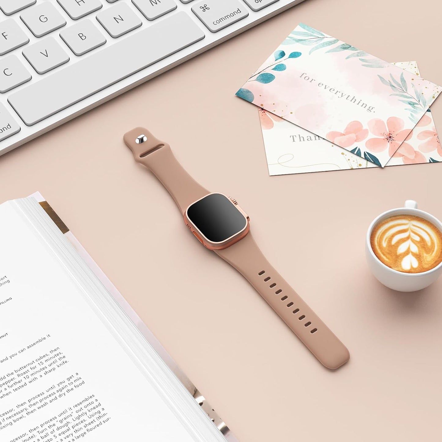 Sport Bands Compatible with Apple Watch 38Mm 40Mm 41Mm 42Mm 44Mm 45Mm 49Mm, Soft Silicone Replacement Waterproof Strap Wristband for Iwatch Series Ultra 9/8/7/6/5/4/3/2/1 SE Women Men
