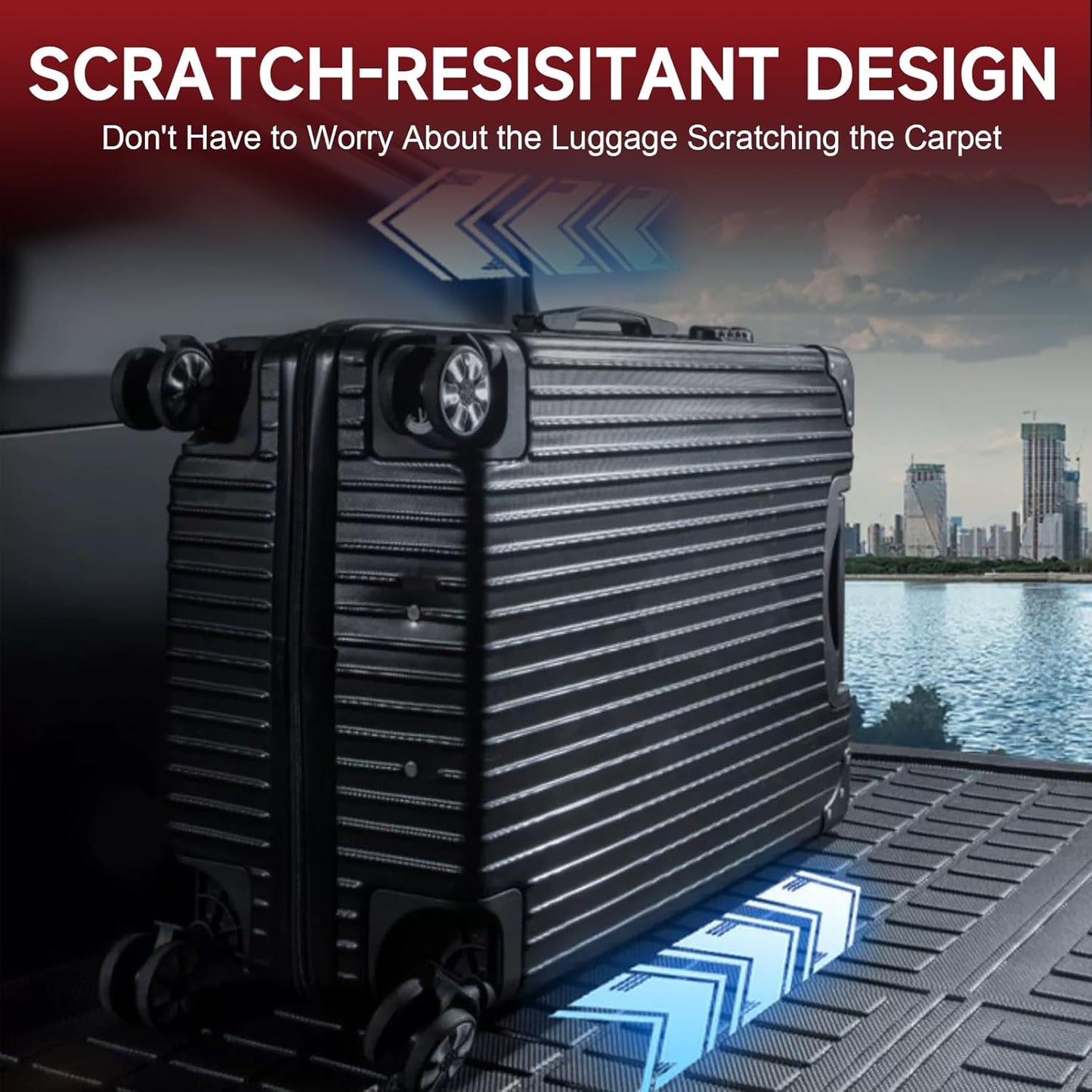 for Tesla Model Y Trunk Mat Cargo Mat 2020-2023 2024, for Tesla Model Y 5-Seater Accessories, All Weather TPE Cargo Trunk Liner, Heavy Duty Non Slip Trunk Protector Custom Fit for Model Y