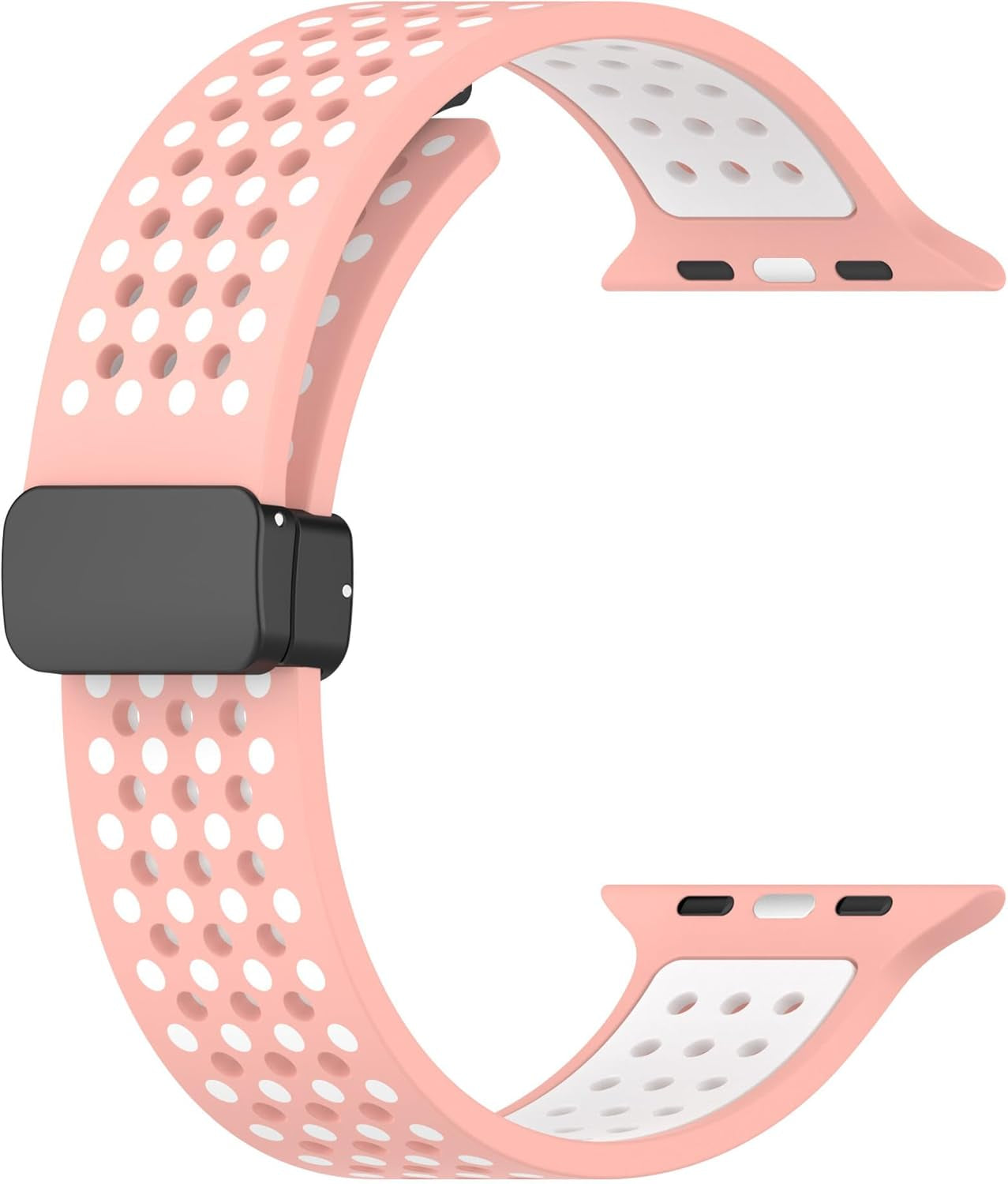 Compatible with Apple Watch Band for Women,Colorful Design,Magnetic Link,Breathable,Foldable,Magnetic Silicone Band,Iwatch Band,Smartwatch Band