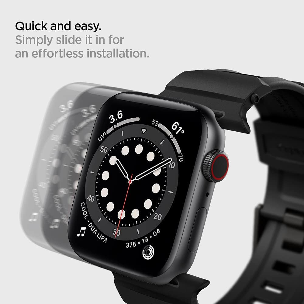 Rugged Band Designed for Apple Watch Band for Apple Watch Ultra 2/Ultra 49Mm, Series 10 46Mm, 9/8/7 45Mm, SE2/SE/6/5/4 44Mm, 3/2/1 42Mm - Matte Black