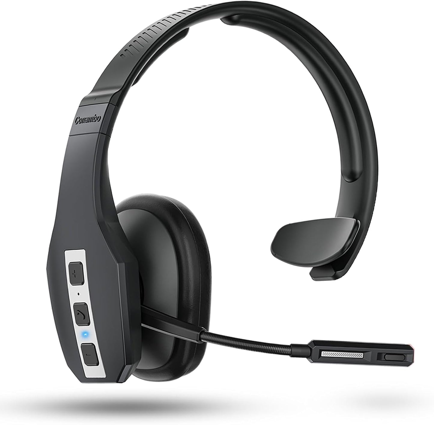 Trucker Bluetooth Headset (JBT600) with Tri-Mic Noise Cancelling, CVC 8.0, Mute Button, 60Hrs Battery Life – Wireless Headset for Truck Drivers, Cell Phones & Office Use TRUCK DRIVER