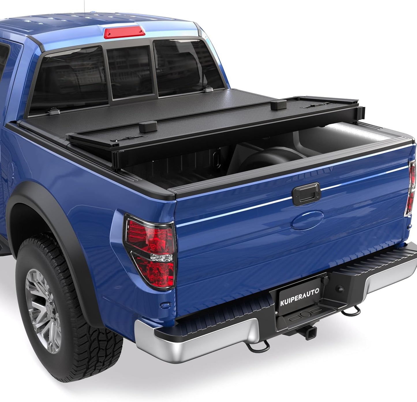 Tri 3-Flip 5.5 FT Soft Truck Bed Tonneau Cover Compatible with 2009-2014 Ford F150 F-150 Styleside (Excl Raptor Series) Truck Bed Cover