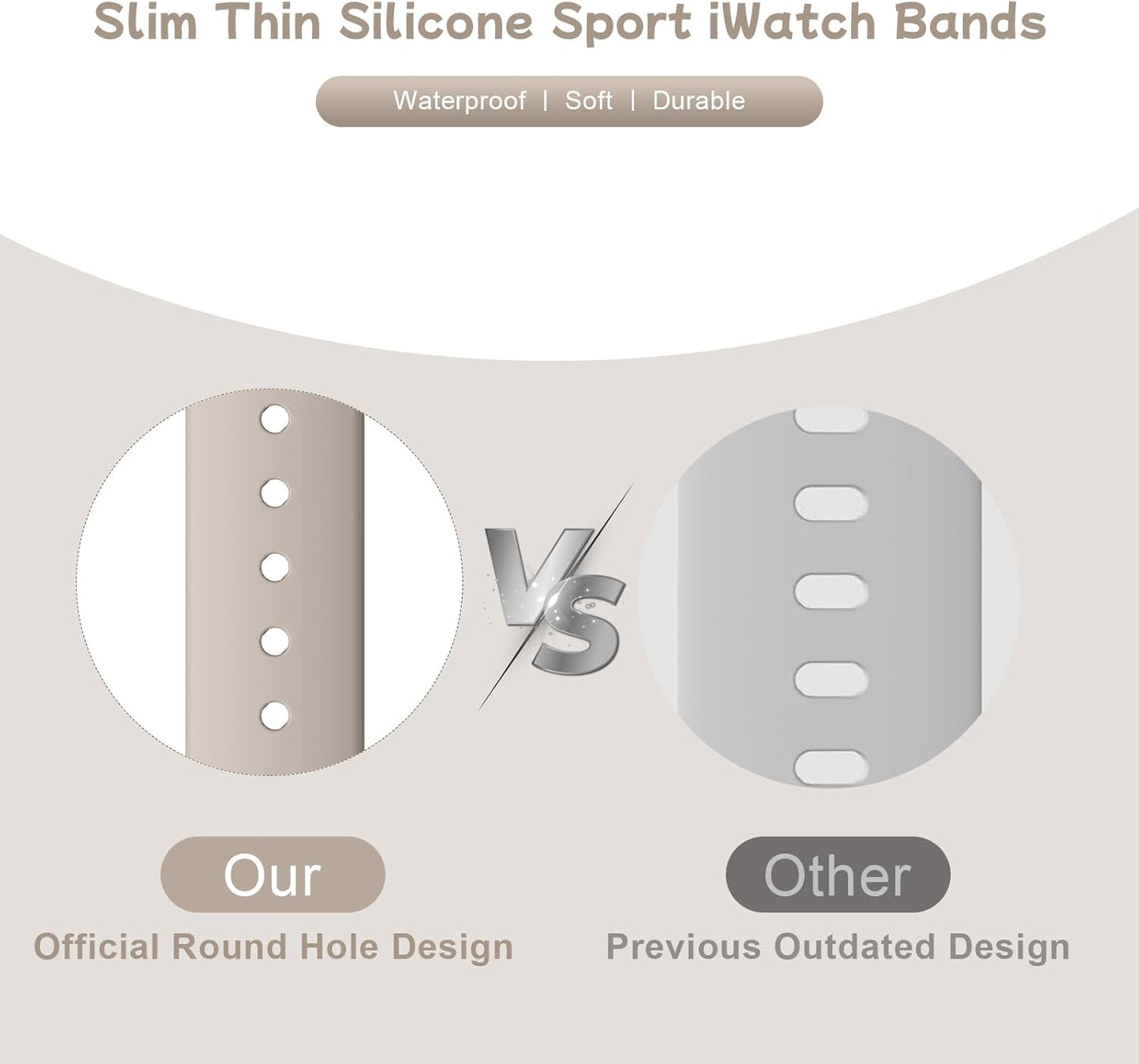 Patenting Thin Slim Sport Band Compatible with Apple Watch Bands for Women Men 40Mm 41Mm 38Mm 42Mm 44Mm 45Mm 46Mm 49Mm, Soft Silicone Waterproof Strap for Iwatch Series 10/9/Se/8/7/Ultra/6/5/4/3/2/1
