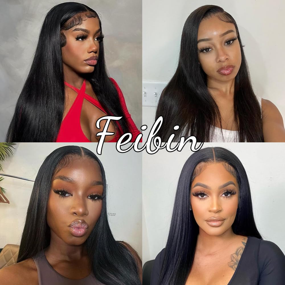 Straight Lace Closure Human Hair 4X4 Free Part Lace Closure 100% Unprocessed Brazilian Virgin Human Hair Extensions 150% Density 8 Inch Lace Closure Pre Plucked Natural Black