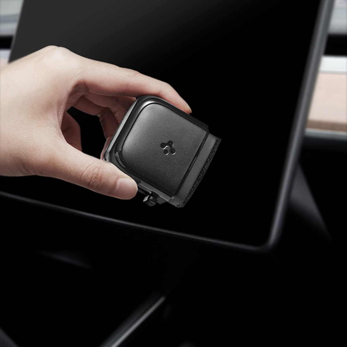 EZ Slide & Brush Screen Cleaner Designed for Tesla Cleaner and All Screens, Phones, Laptops, Tablets, EV Cars, No Solution Needed (Extra Microfiber Pad Included) Black