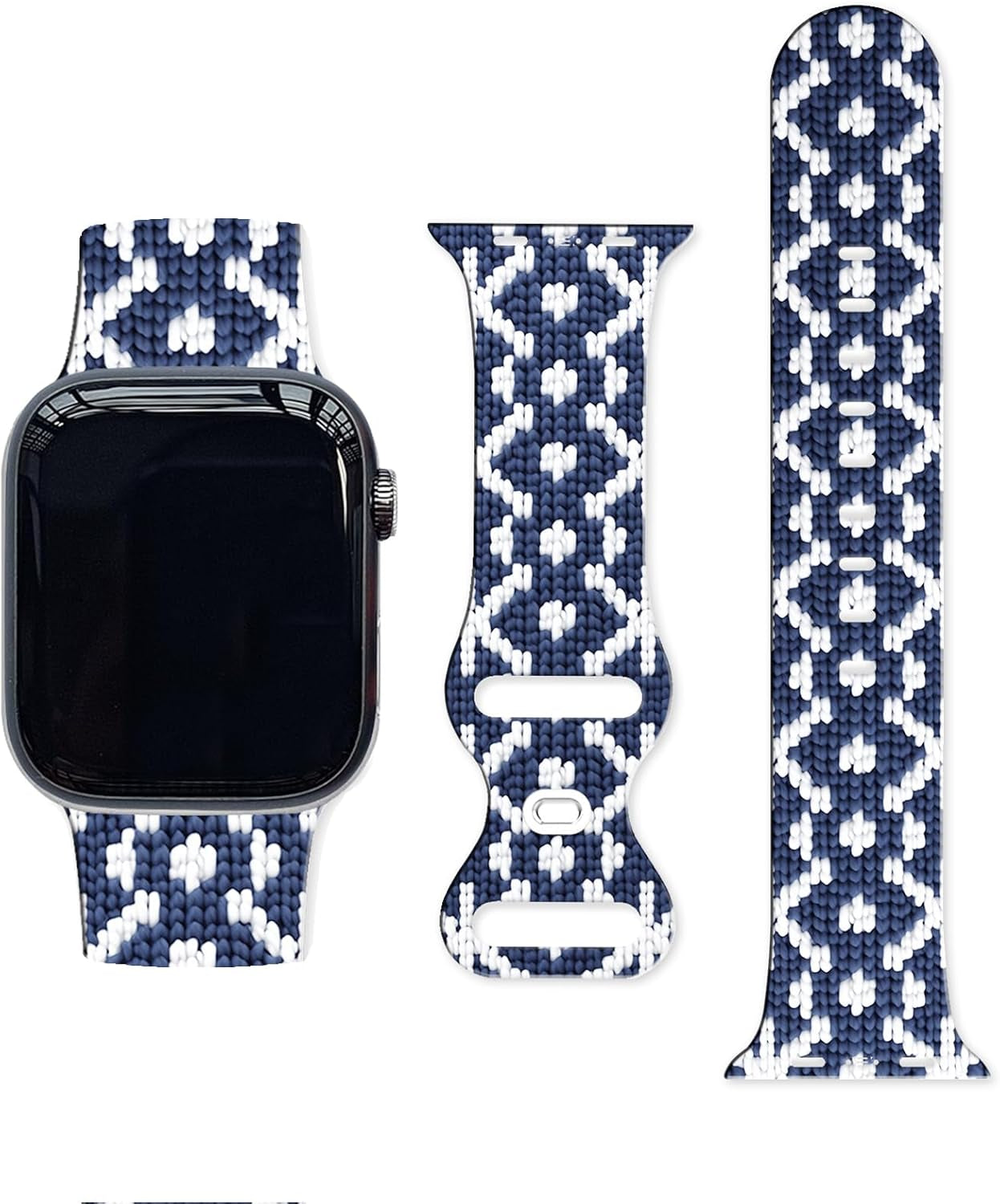 Sport Band Fantasy Printed Compatible with Apple Watch Bands 49Mm 45Mm 44Mm 42Mm 41Mm 40Mm 38Mm Women Men Girl, Silicone Fadeless Pattern Design Strap for Iwatch Series 9,8,7,6,5,4,3,2,1,SE
