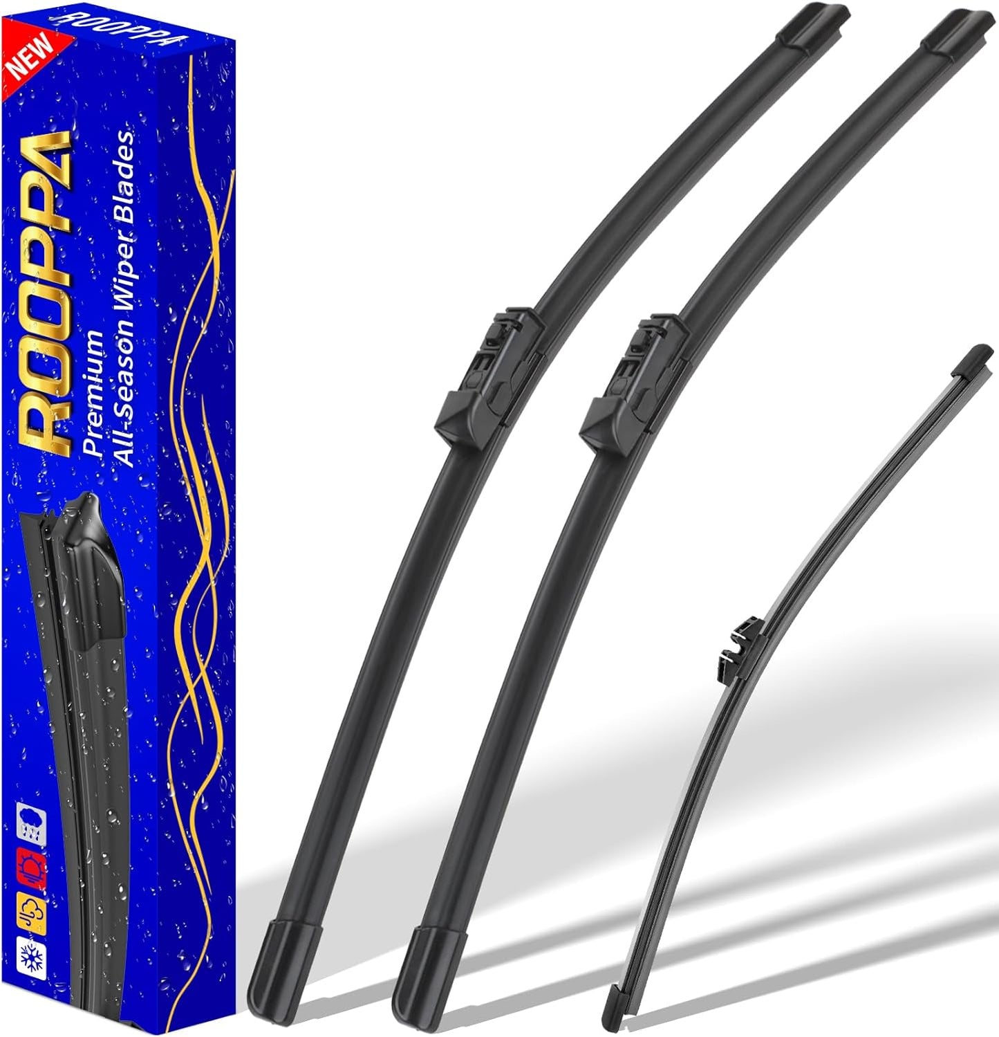 3 Wipers Replacement for 2012-2016 Honda CRV CR-V, Windshield Wiper Blades Original Equipment Replacement - 26"/16"/13" (Set of 3) U/J HOOK