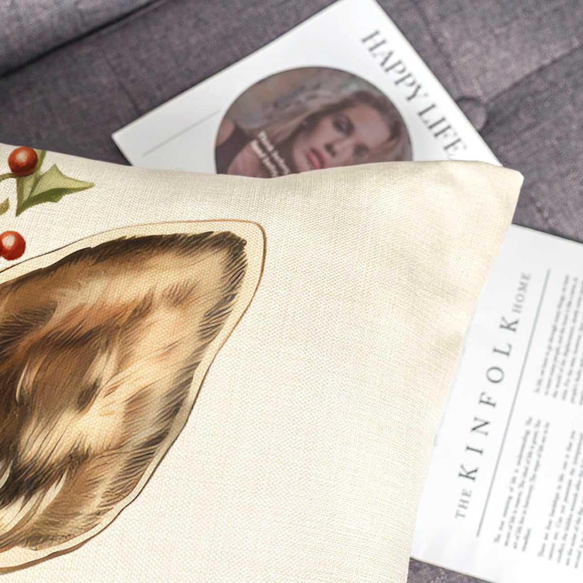 Christmas Pillow Covers 18X18 Set of 4 Red White Farmhouse Xmas Decorations Snowman Deer Joy Winter Holiday Decor Throw Cushion Case for Home Couch S24C04