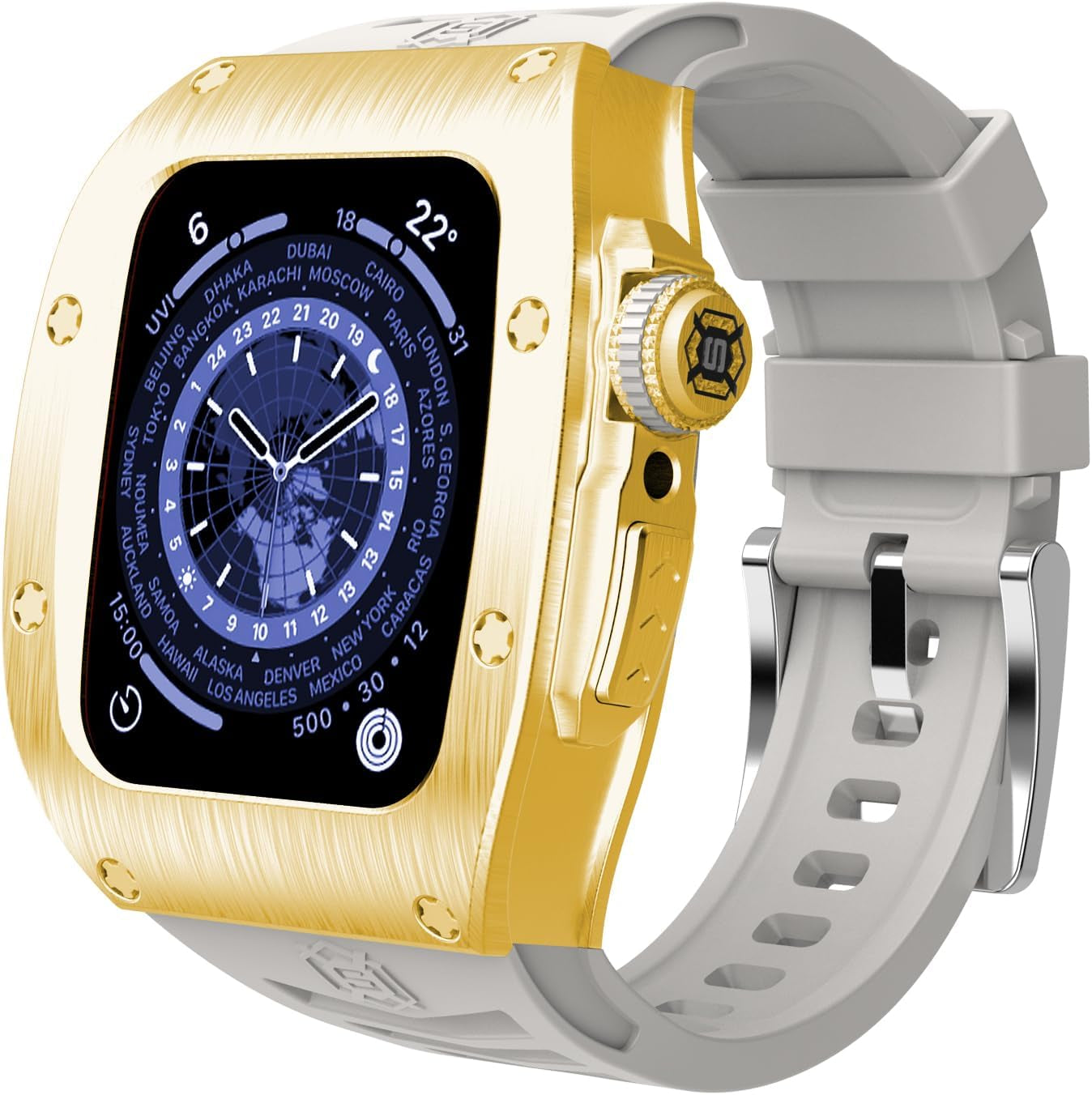 Premium Watch Band Compatible with Apple Watch Series 9/8/7/SE2/6/5/SE/4, Stylish, Durable, and Enhanced Protection for Your Device - Metal Iwatch 44Mm/45Mm Protective Case