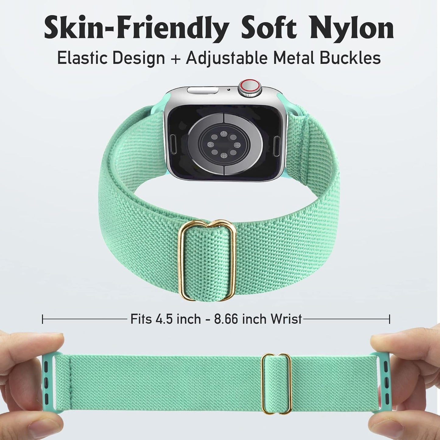 Stretchy Watch Band Compatible for Apple Watch Band 45Mm 44Mm 42Mm Comfortable Adjustable Sport Band for Iwatch Series 7 6 5 4 SE 3 2 1 Women Men