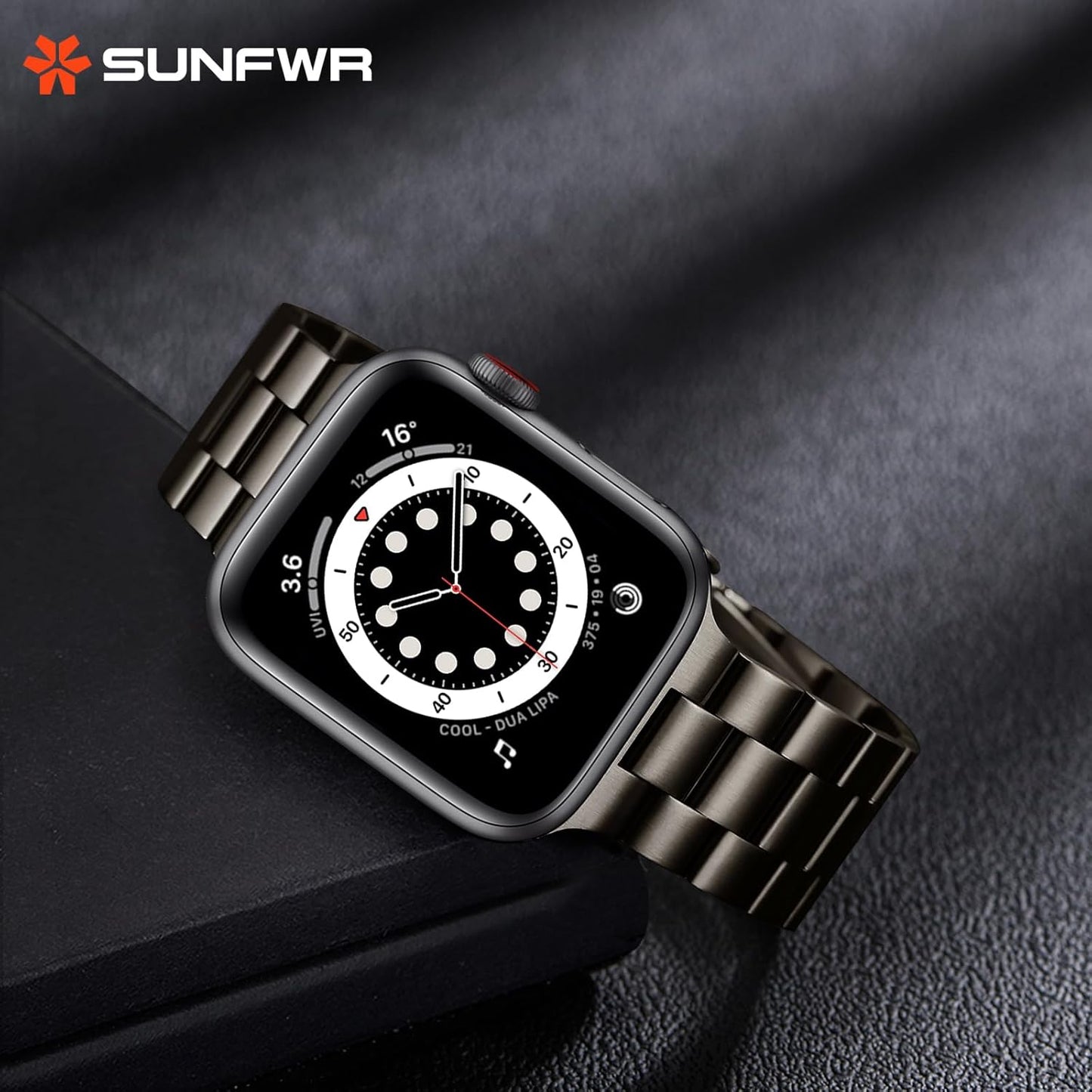 Compatible with Apple Watch Band 41Mm 40Mm 38Mm for Women Men, Stainless Steel Metal Iwatch Band with Case for Apple Watch Series 9/8/7/6/5/4/3/2/1/SE/SE2 (Gun Color, 38Mm/40Mm/41Mm)