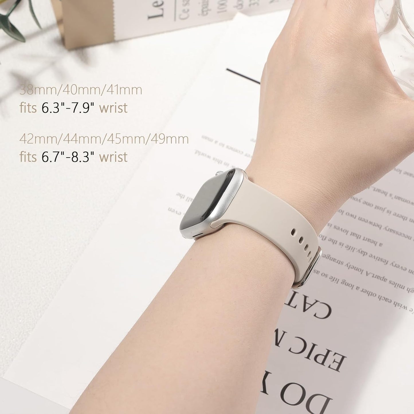 Silicone Band for Men and Women,Compatible with Apple Watch Band 38Mm 40Mm 41Mm 42Mm 44Mm 45Mm 49Mm,Sports Waterproof for Iwatch Bands Series 9 8 7 6 5 4 3 2 1 SE Ultra.