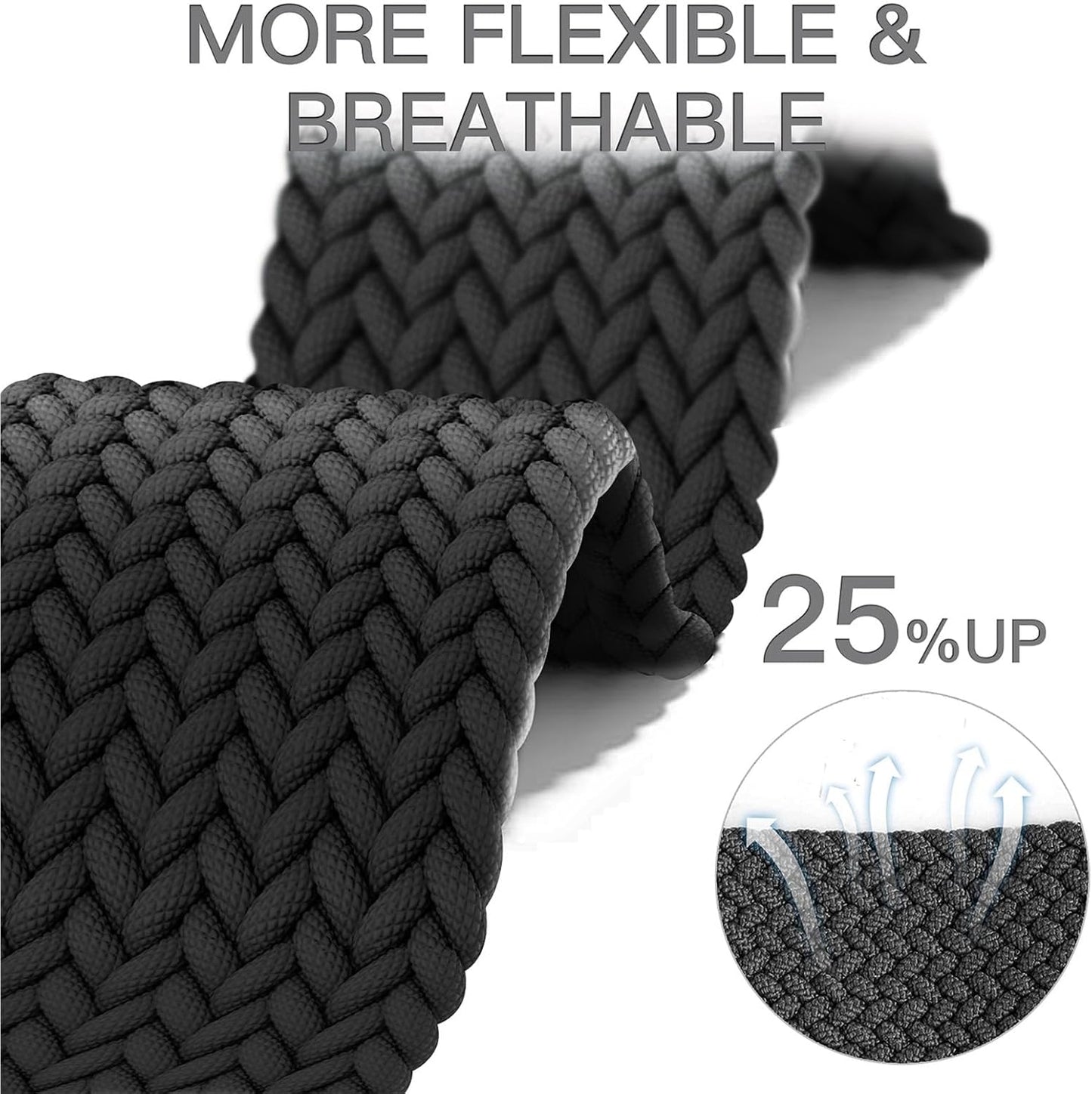 2 Pack Braided Stretchy Nylon Compatible with Kids Apple Watch Band 38Mm 40Mm 41Mm 42Mm 44Mm 45Mm 49Mm, Elastic Sport Strap Wristband Replacement for Iwatch Band Ultra 2 1 Series 9 8 7 6 5 4 3 2 1 SE SE2 Boys Girls Small Wrist