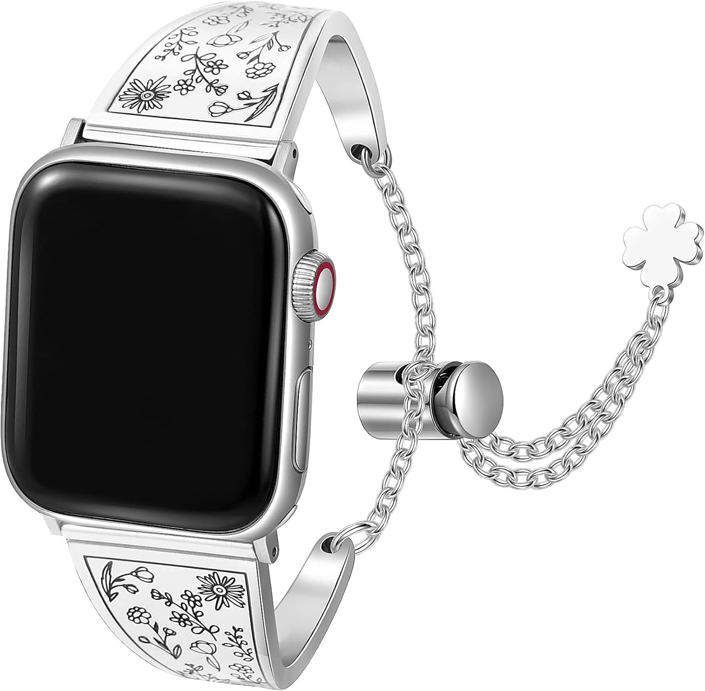Compatible with Apple Watch Band 38Mm 40Mm 41Mm 42Mm 44Mm 45Mm,Stainless Steel Bangle Bracelet Band for Iwatch Series