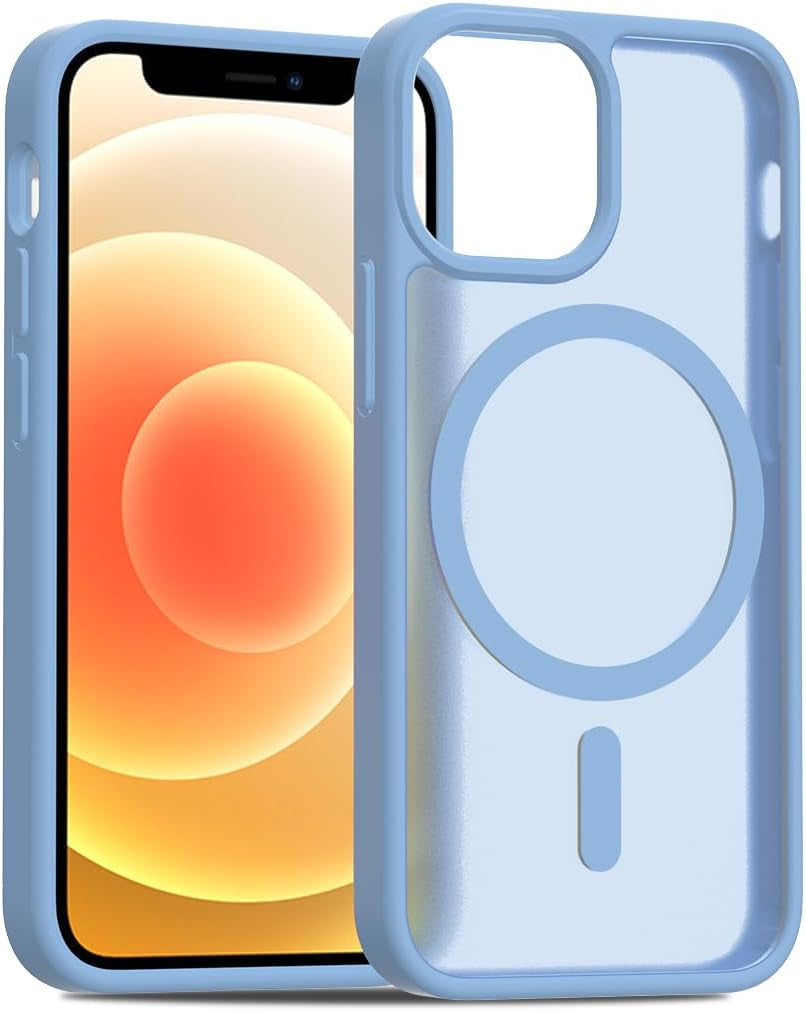 2025 New Magnetic for Iphone 16E Case,Compatible with Magsafe,Military Grade Drop Tested, Shockproof Matte Translucent Hard Back Slim Protective Case.Black Magnetic Circle.