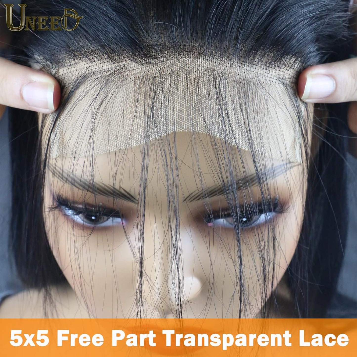 5X5 HD Lace Closure Human Hair Deep Wave Closure 12A Invisible Ultra-Thin HD Lace Closure Brazilian Virgin Remy Human Hair Pre Plucked with Baby Hair Natural Black Color (16 Inch)
