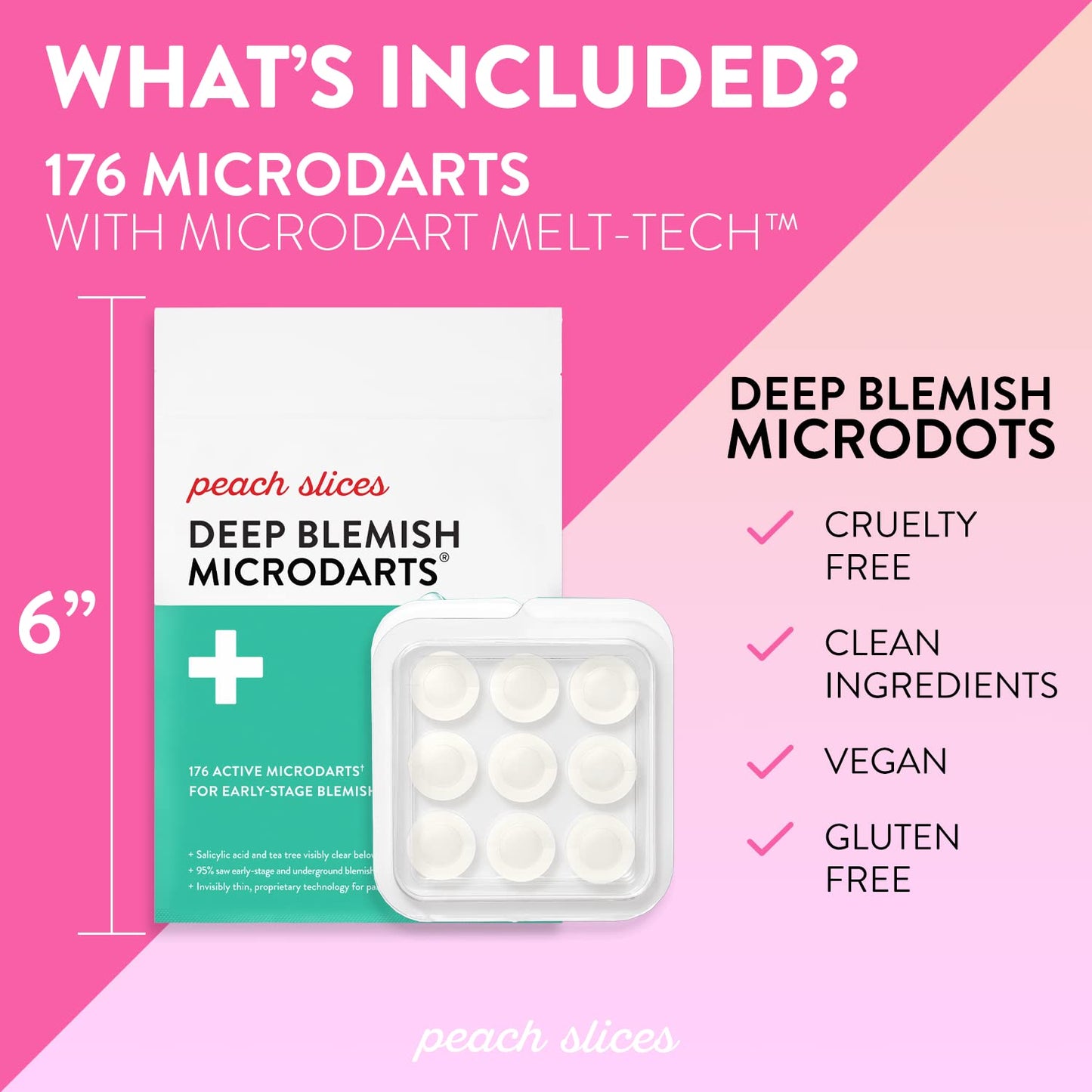 | Deep Blemish Microdarts | Acne Patch | Early Stage & Deep Pimples | Fast-Acting | Salicylic Acid | Tea Tree Oil | Niacinamide | Cica | Hyaluronic Acid | Spot Treatment | 9 Patches