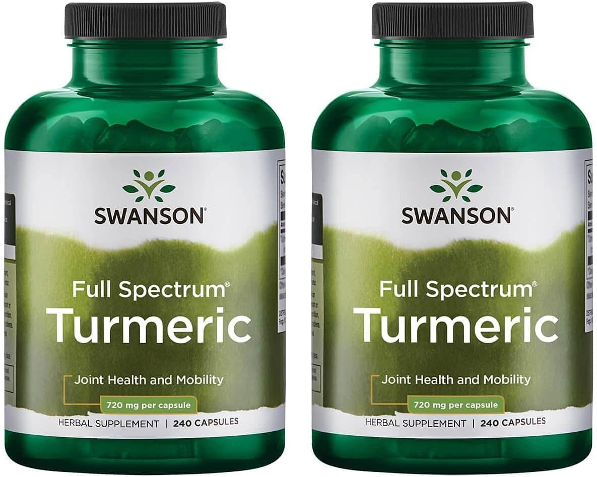 Turmeric Antioxidant, Joint Health, Cardiovascular, Liver Detox, Mood and Memory Support Supplement Curcuma Longa (Rhizome) 720 Mg, 240 Capsules, 120 Servings, 1.44 Grams per Serving TLBH