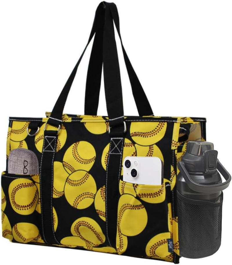Utility Water Resistant Tote Bag, Top Zipper Closure, Perfect Gifts for Working Women, Nurses, Gym Bag