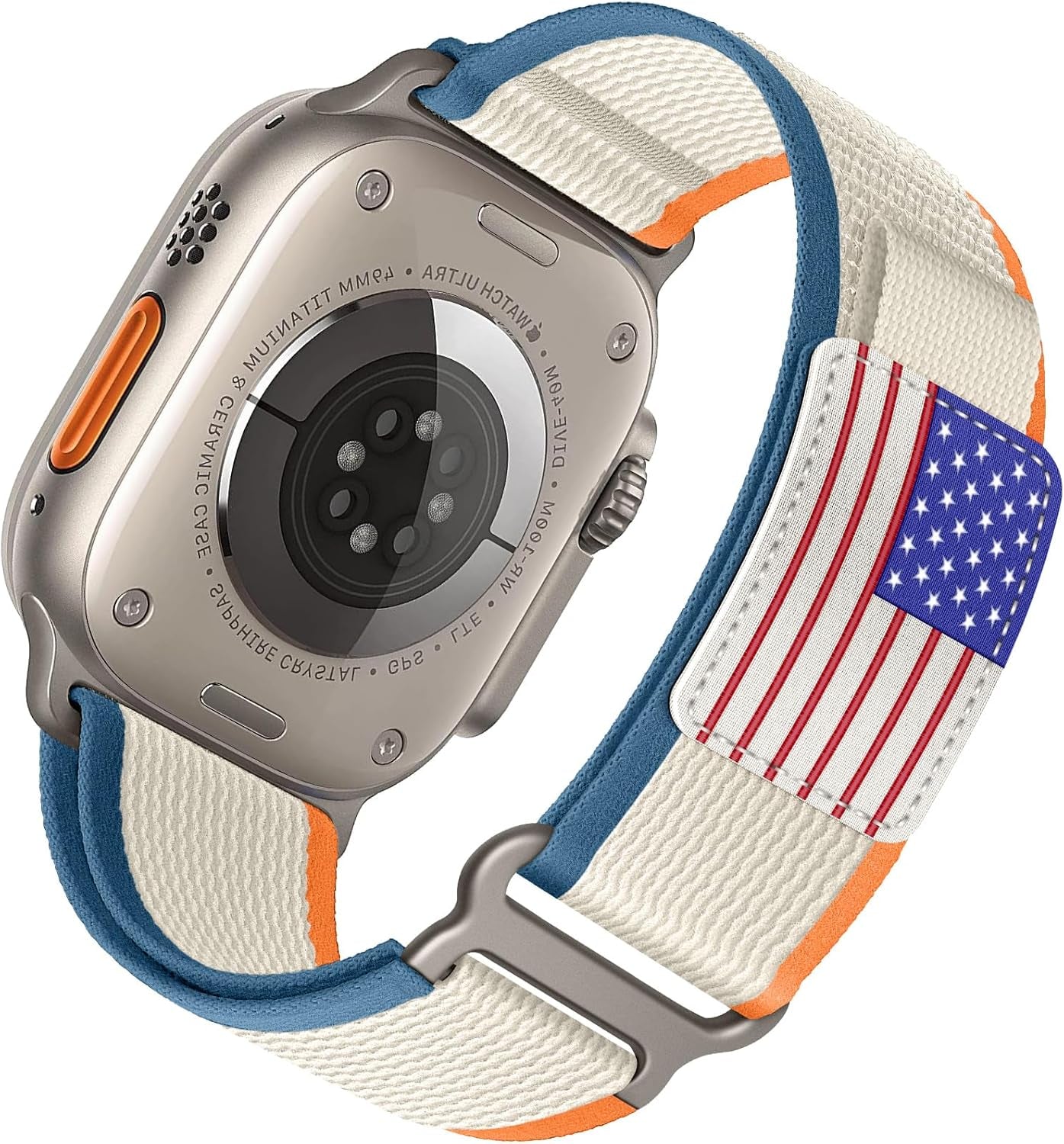 Trail Loop Nylon Band - Compatible with Apple Watch Ultra 2 Band 49Mm 46Mm 45Mm 44Mm 42Mm 41Mm 40Mm 38Mm Men Women,Rugged Braided Elastic Weave Sport Strap for Iwatch Ultra Series 10/9/8/7/6/SE/5/4/3