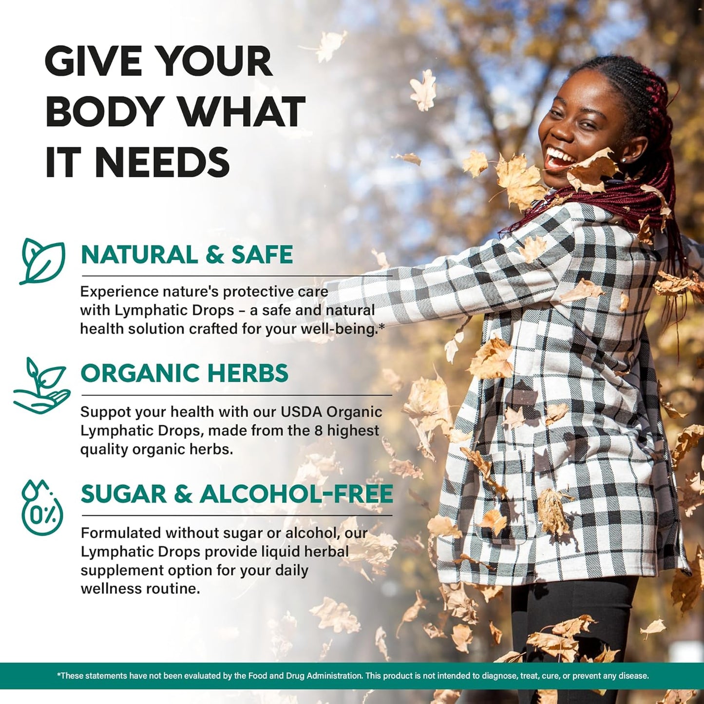 USDA Organic Lymphatic Drainage Supplement - Echinacea | Elderberry | Dandelion | Rosehip | Cleavers | Calendula | Burdock - Made in USA - Lymph System Drops - Immune Support, Cleanse & Detox, 2 Fl Oz TLBH