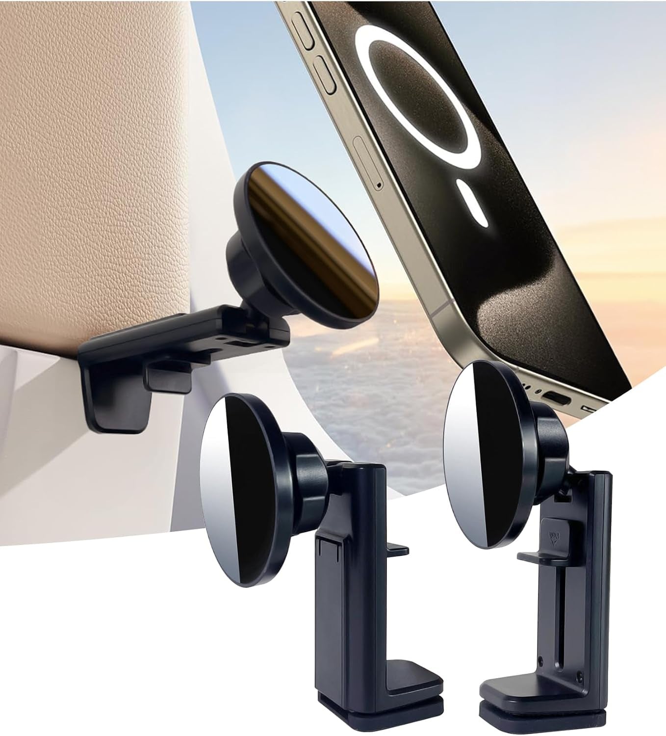 Glitter Magnetic Phone Ring Holder for Magsafe, Magnet Finger Ring Grip Stand Holder, Compatible with Pops0Ckets Magsafe Accessories for Women Iphone 16E,15,14, 13, 12 11 Pro/Max/Plus, Rose Gold