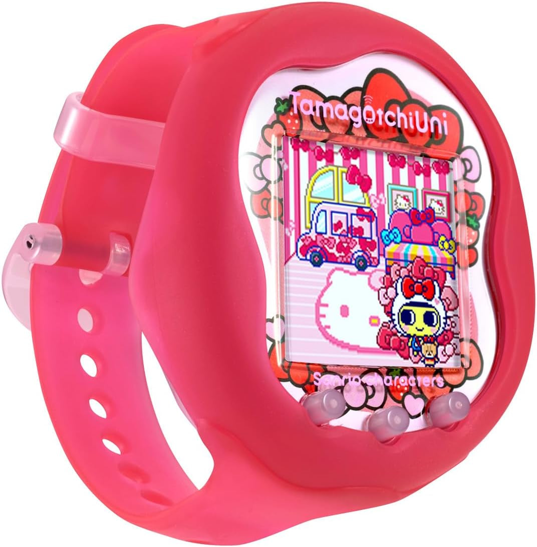Bandai Uni Sanrio Characters | 50Th Anniversary Hello Kitty Virtual Pet Based on the Original 90S Toy | Connect with Friends Worldwide with This Wearable Electronic Game BanUK