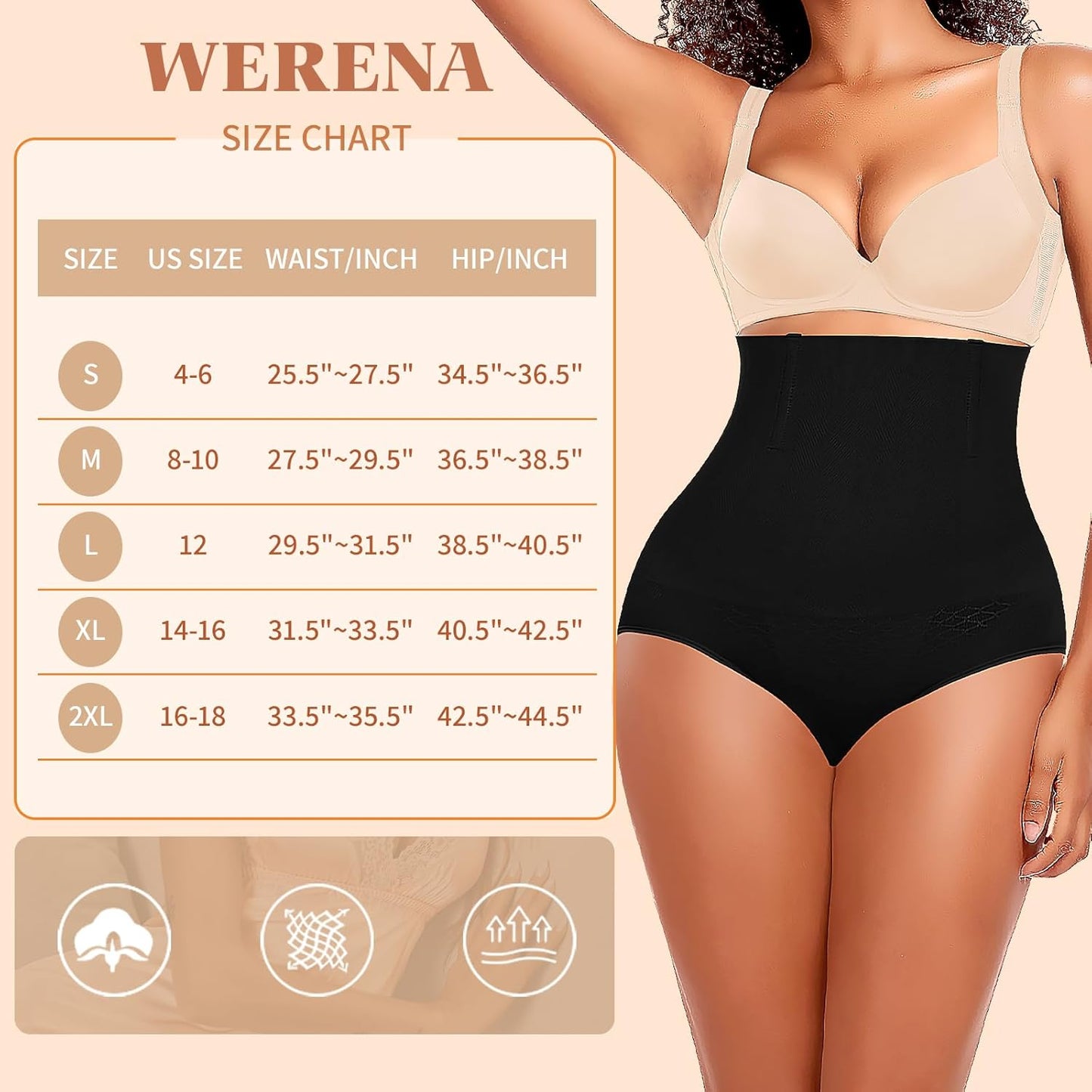 Tummy Control Shapewear Panties for Women Seamless High Waist Shaping Body Shaper Girdle Underwear