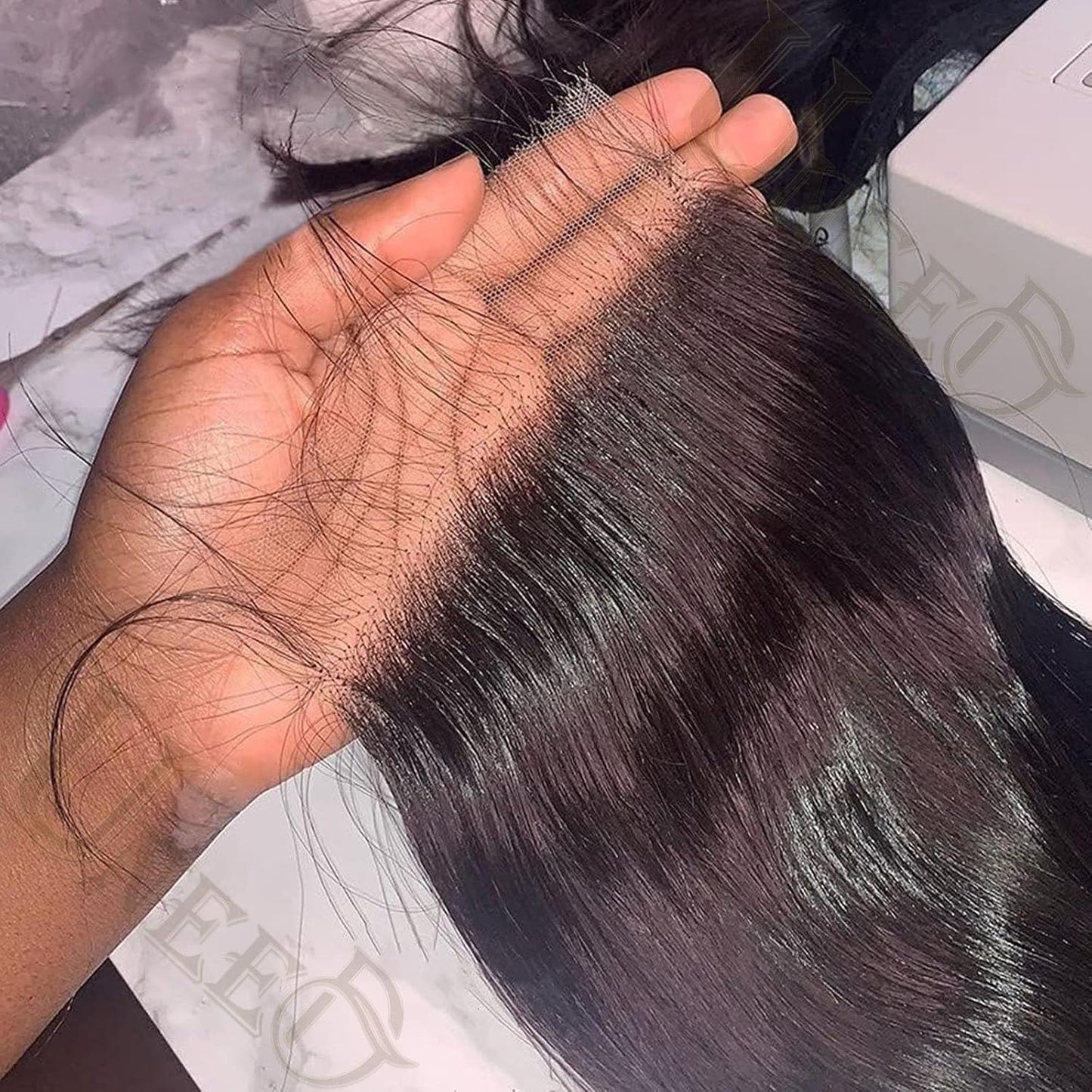 13X4 Frontal HD Lace Frontal 16 Inch Straight Frontal Human Hair Transparent HD Frontal Closure 150% Density Natural Hairline Pre Plucked with Baby Hair Black Color