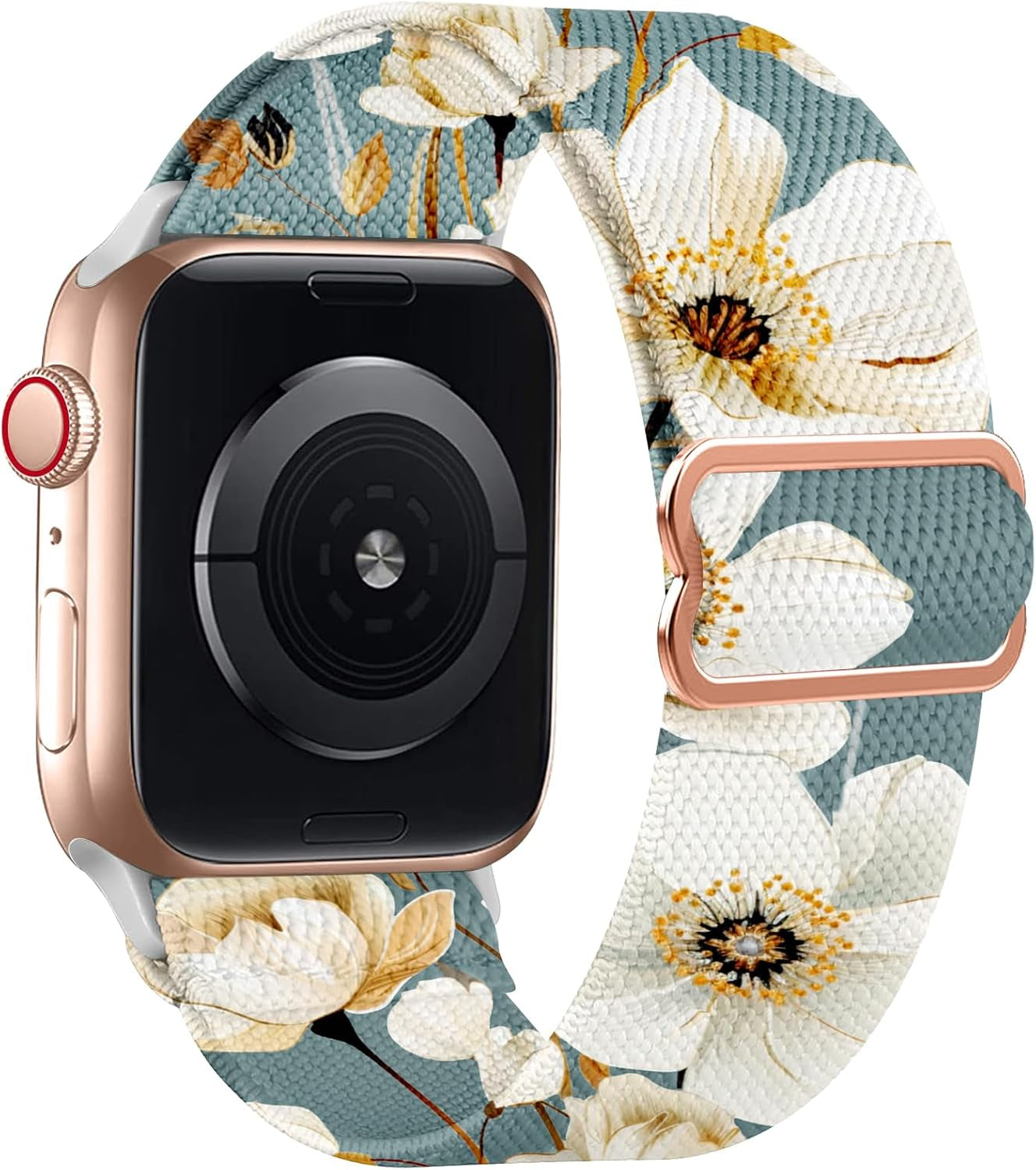 Stretchy Band Compatible with Apple Watch 38Mm 40Mm 41Mm 42Mm 44Mm 45Mm 49Mm for Women,Gradient Color Nylon Adjustable Straps for Iwatch Series 9 8 7 6 SE 5 4 3 2 1 Ultra Ultra 2