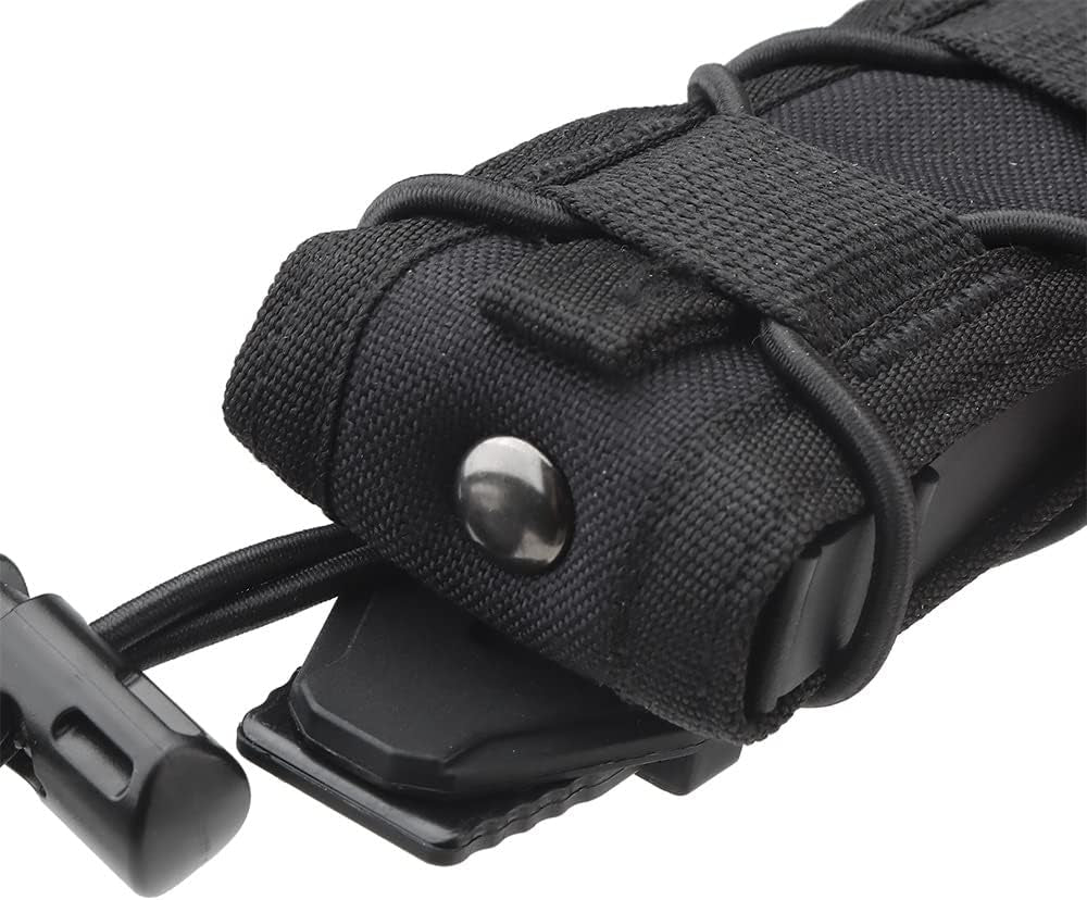 Tactical Magazine Pouch 9Mm Pistol Single Mag Bag Molle Flashlight Pouch Torch Holder Hunting Knife Holster Shooting Airsoft