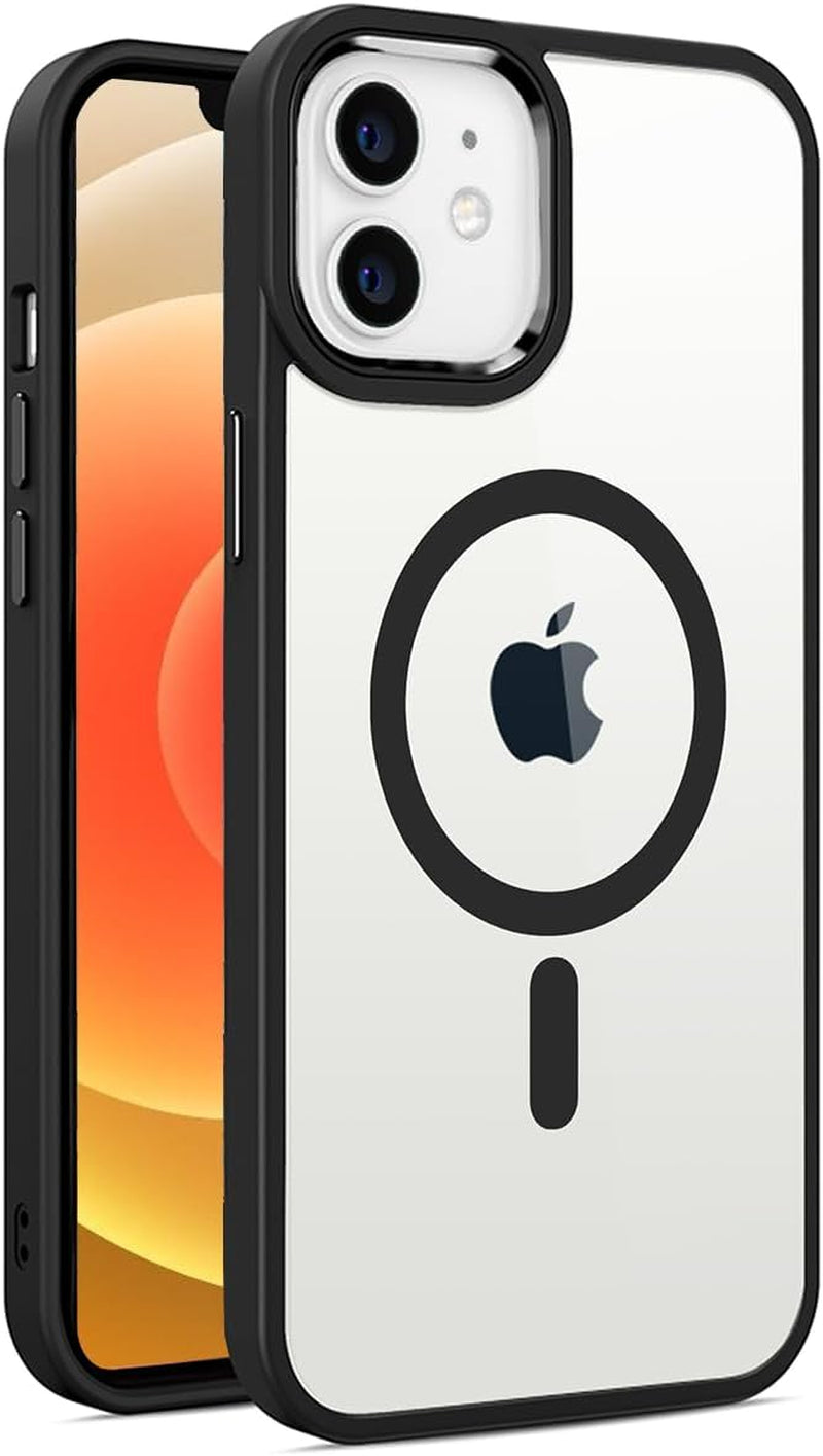 2025 New Magnetic for Iphone 16E Case,Compatible with Magsafe,Military Grade Drop Tested, Shockproof Matte Translucent Hard Back Slim Protective Case.Black Magnetic Circle.