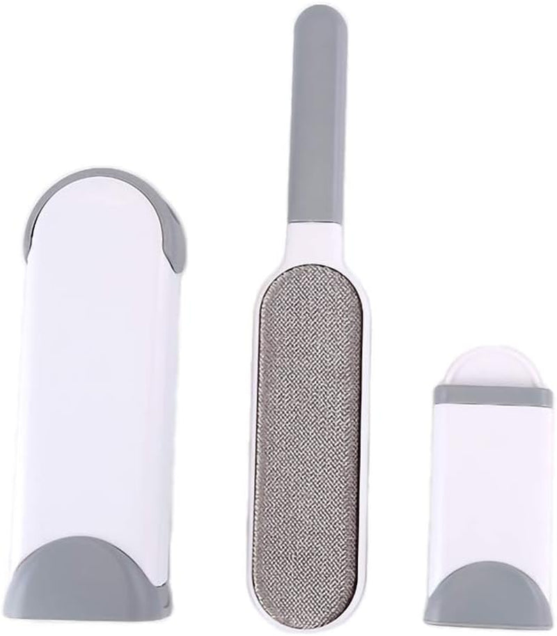 Upgraded Pet Hair Brush-Self-Cleaning Base-Efficient Double Sided Animal Lint Removal Tool-Perfect for Clothing, Furniture, Couch, Carpet, Gray